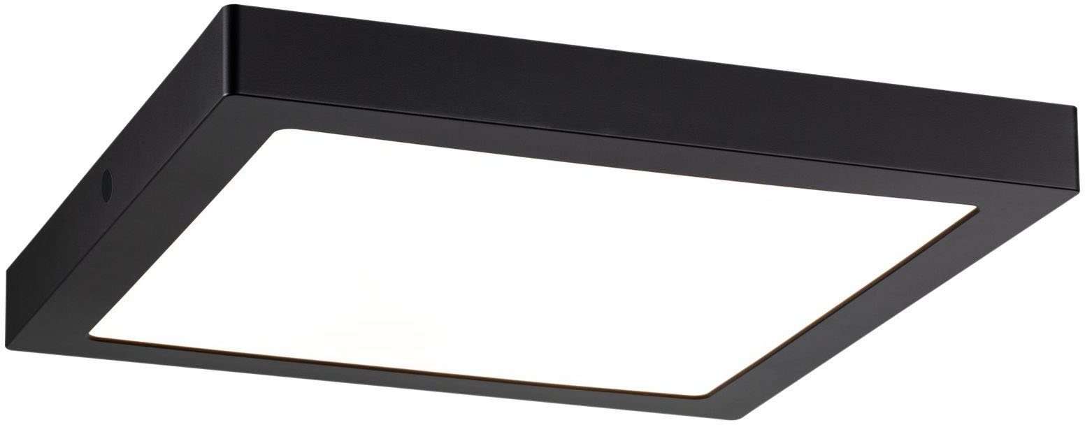 Paulmann LED Deckenleuchte Abia eckig 300x300mm 16,5W 4.000K schwarz, LED fest integriert, Warmweiß