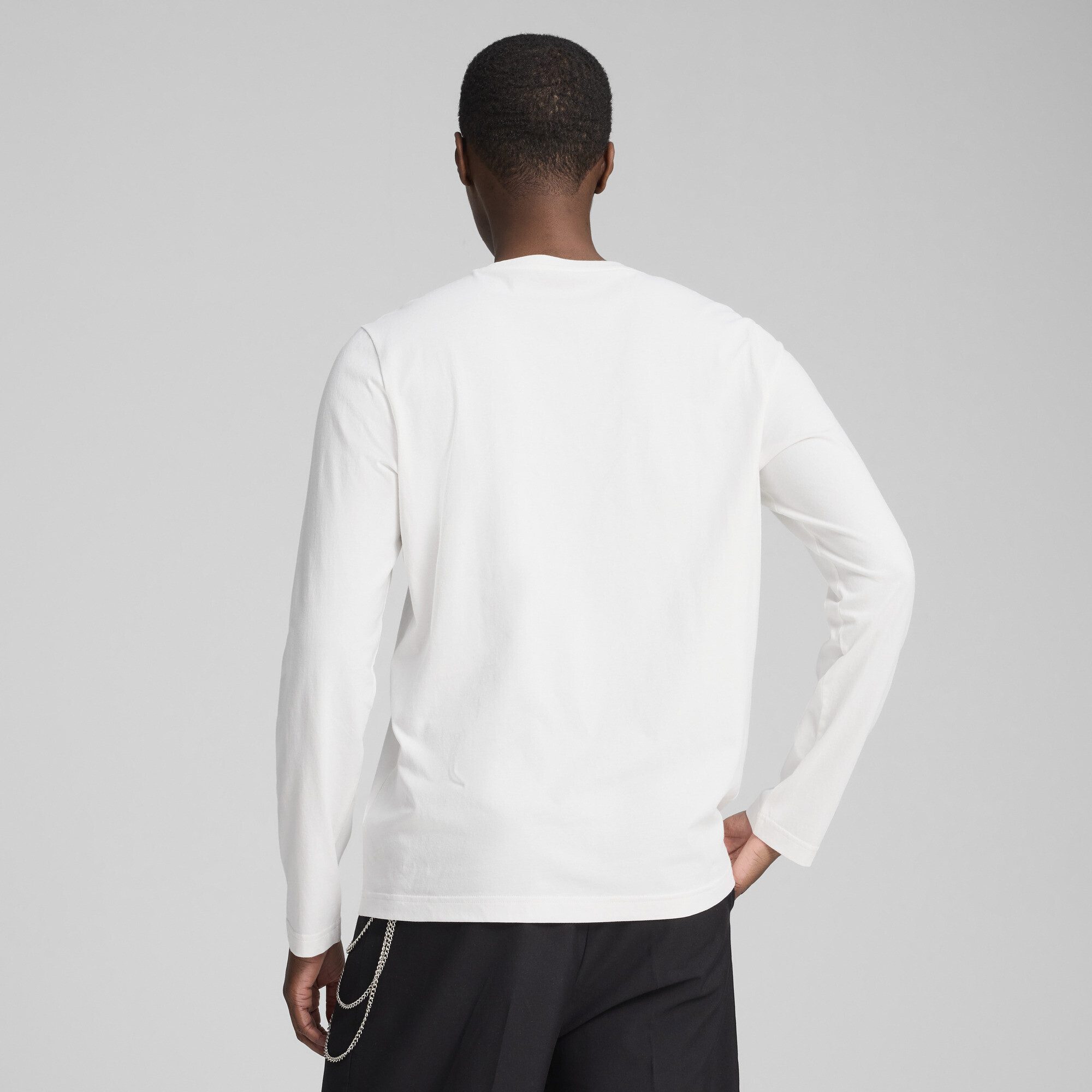 PUMA T-Shirt Essentials No. 1 Logo Langarmshirt Herren – Bild 3 von 5