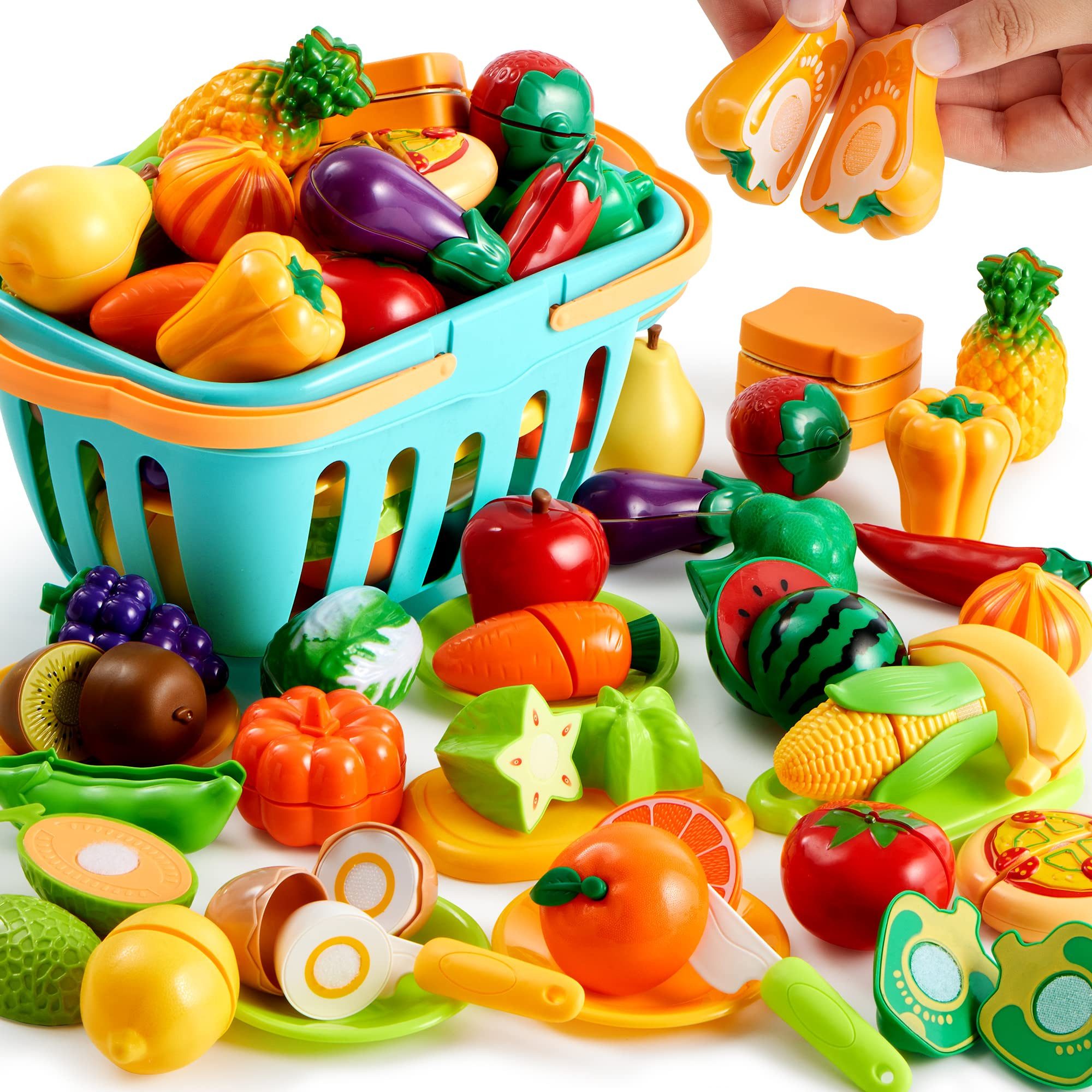 JOYIN Lernspielzeug 68-teiliges Schneide-Spielzeug-Set für Kleinkinder günstig online kaufen