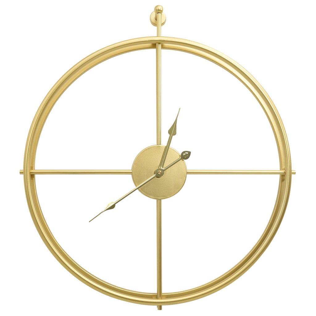 vidaXL Uhr NA AUS Wanduhr Golden 52 cm Eisen