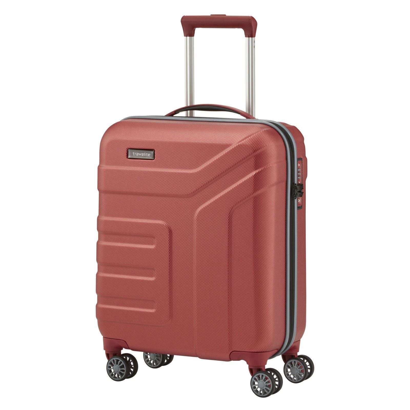 travelite Handgepäck-Trolley travelite Vector Kabinentrolley 55 cm 4 Rollen Koralle