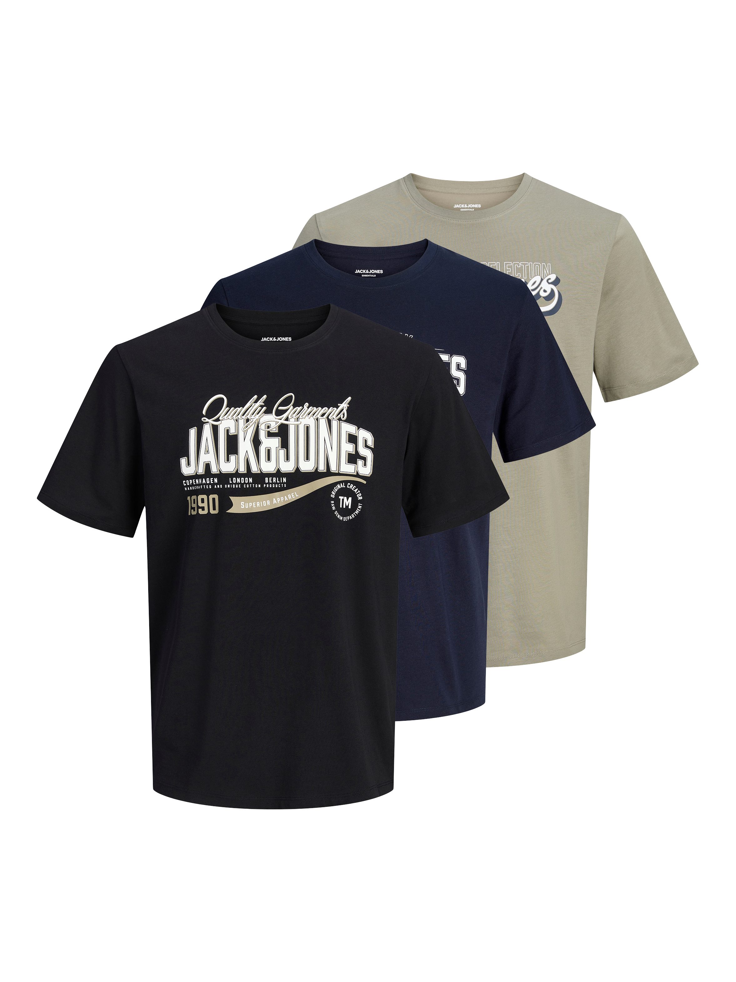 T-Shirt JJELOGO TEE SS O-NECK 2 COL AW26 3PK MP