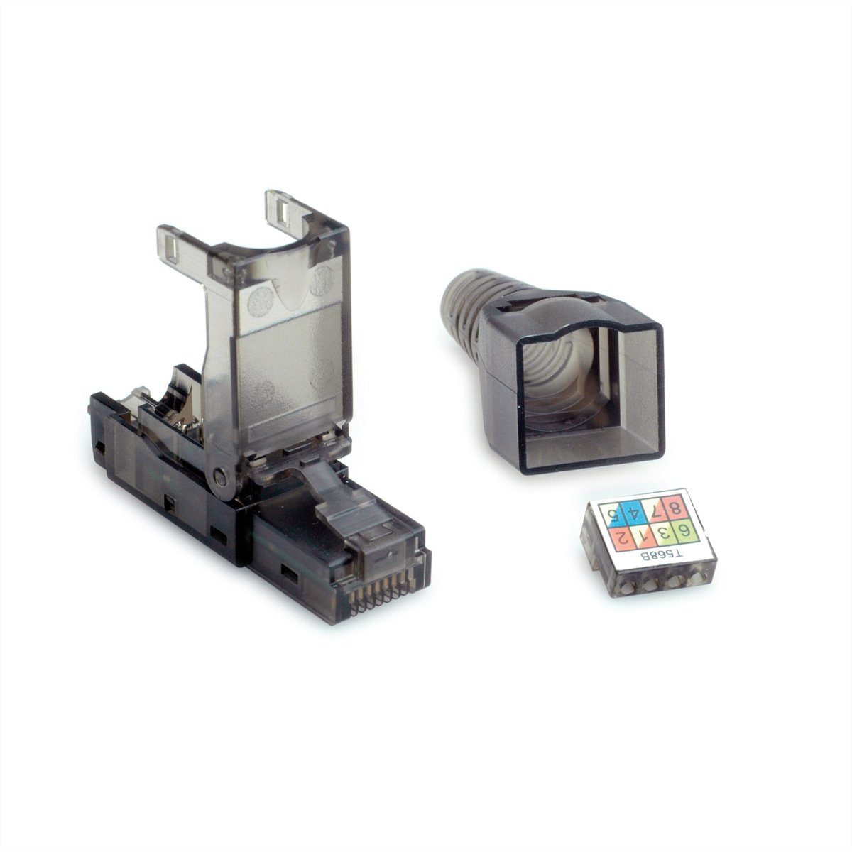 feldkonfektionierbarer RJ-45 Stecker Kat.6A (Class EA), UTP Netzwerk-Panel