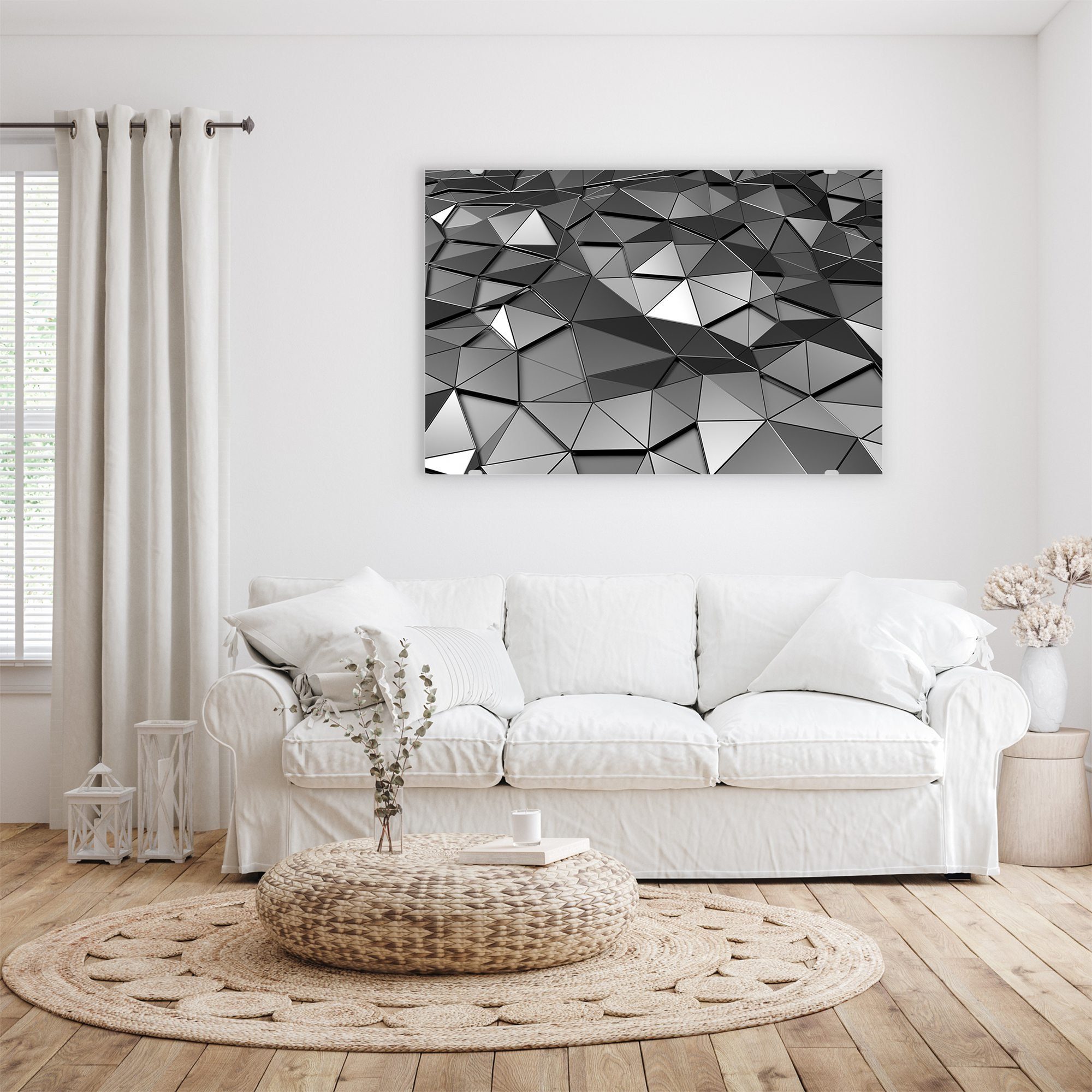 Primedeco Glasbild Wandbild Metall Oberfläche mit günstig online kaufen