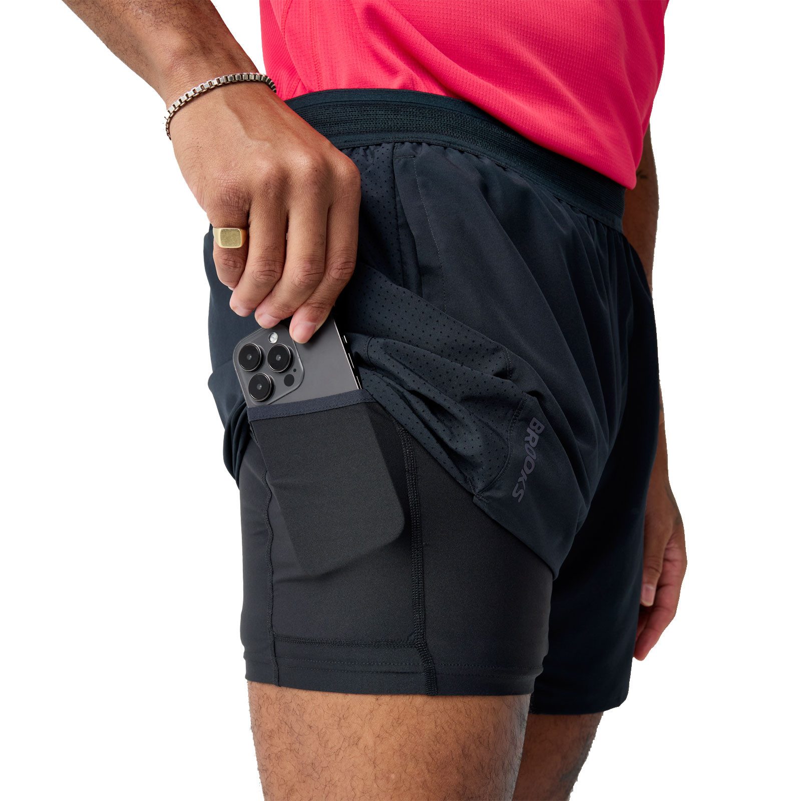 Brooks 2-in-1-Shorts Dash 2-in-1 Short Men 211584-001 Bewegungsfreiheit und Komfort