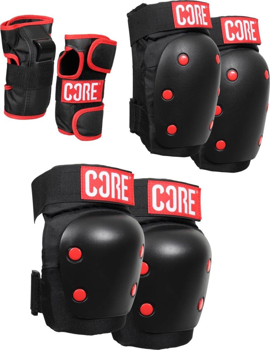 Core Action Sports Protektoren-Set Core Triple Protektoren Set Schwarz