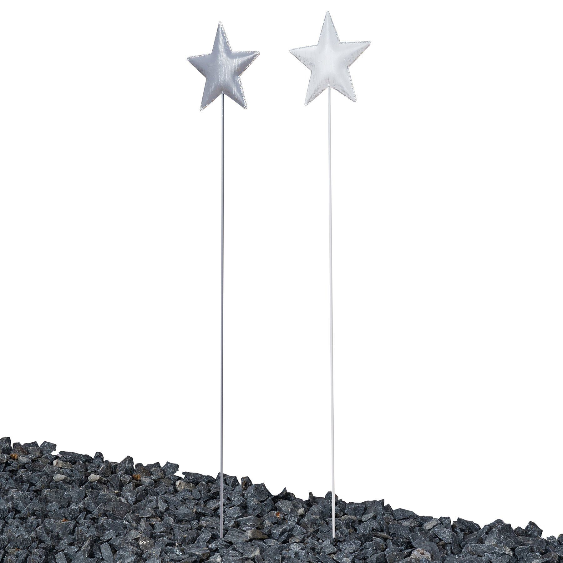 Levandeo® Gartenstecker 2er Set Stecker Stern günstig online kaufen