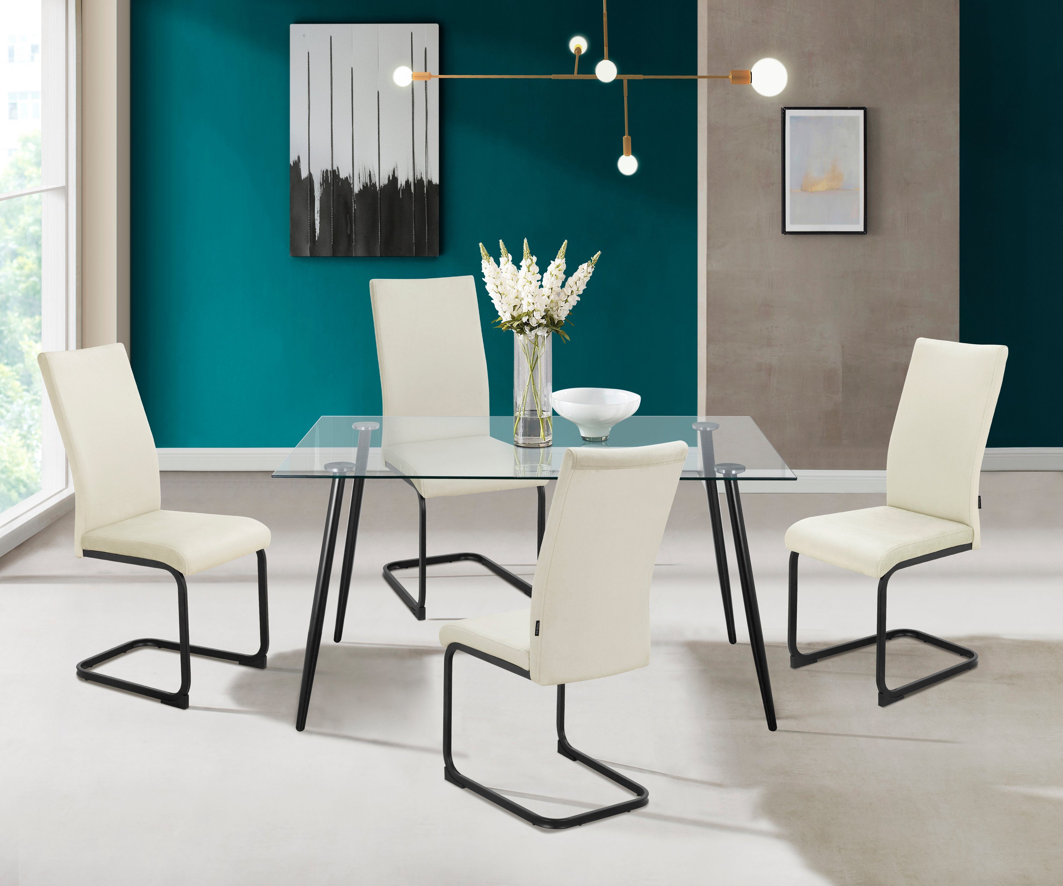 OTTO home Esszimmerstuhl Darcel (Set, 4 St), Freischwinger