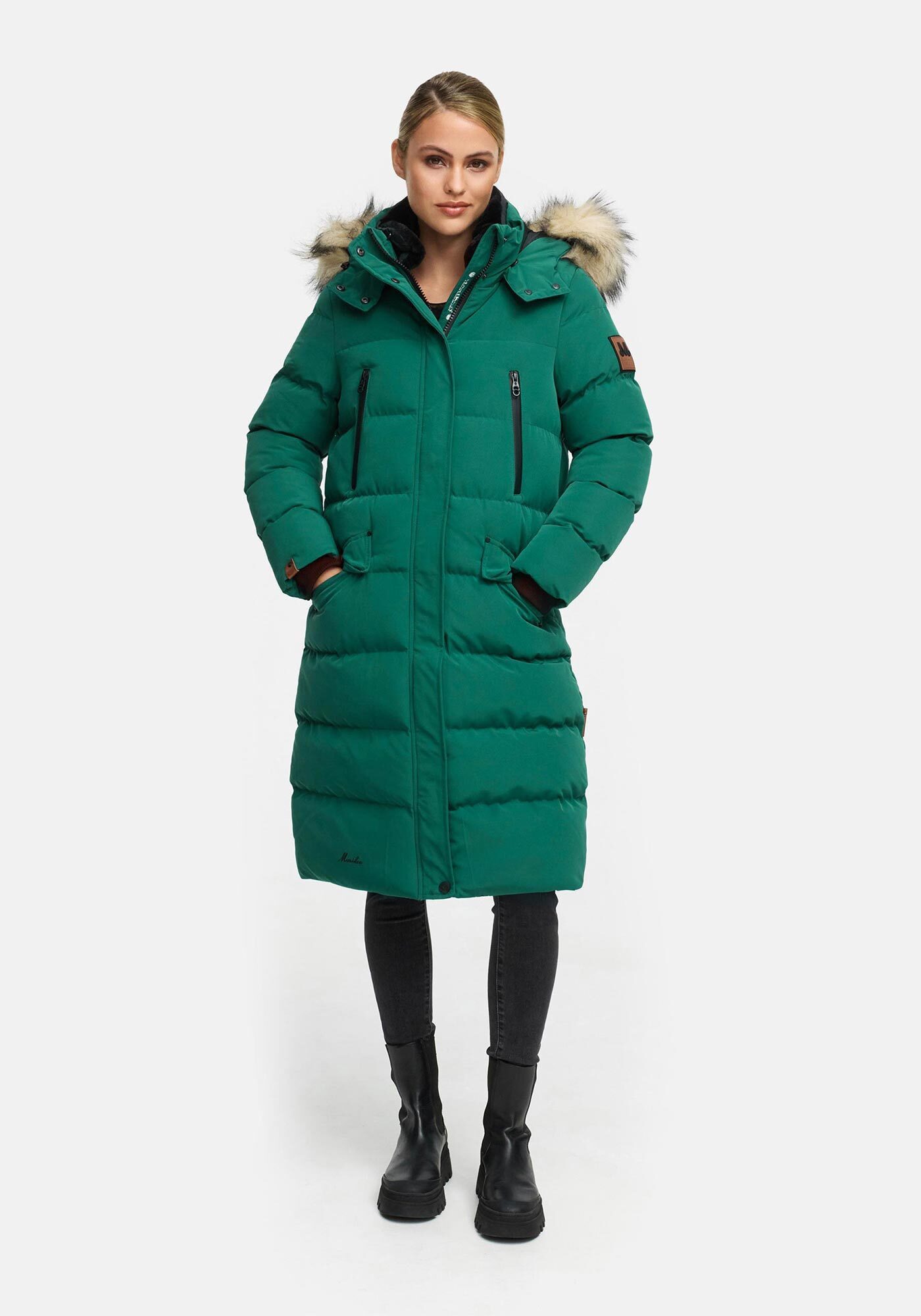 Marikoo Parka Schneesternchen langer Parka mit abnehmbarer Kapuze