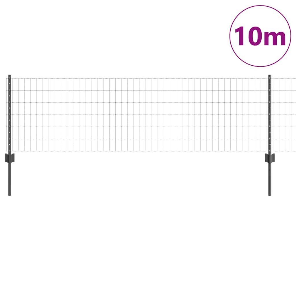 vidaXL Gartenzaun Zaun mit Pfosten Grau günstig online kaufen