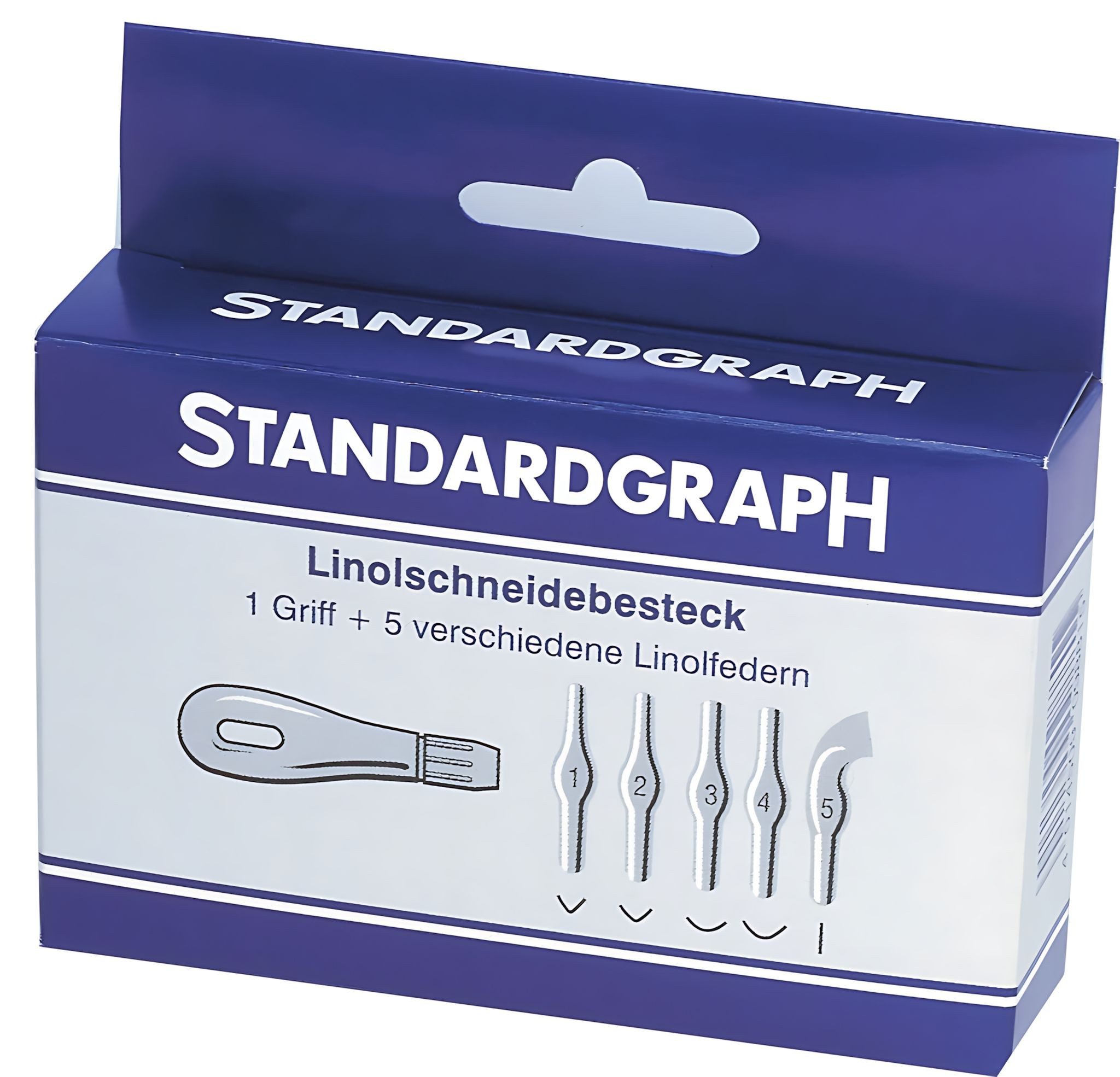 STANDARDGRAPH Linolplatte Standardgraph Linolfedern 5 St. mit Griff Pack