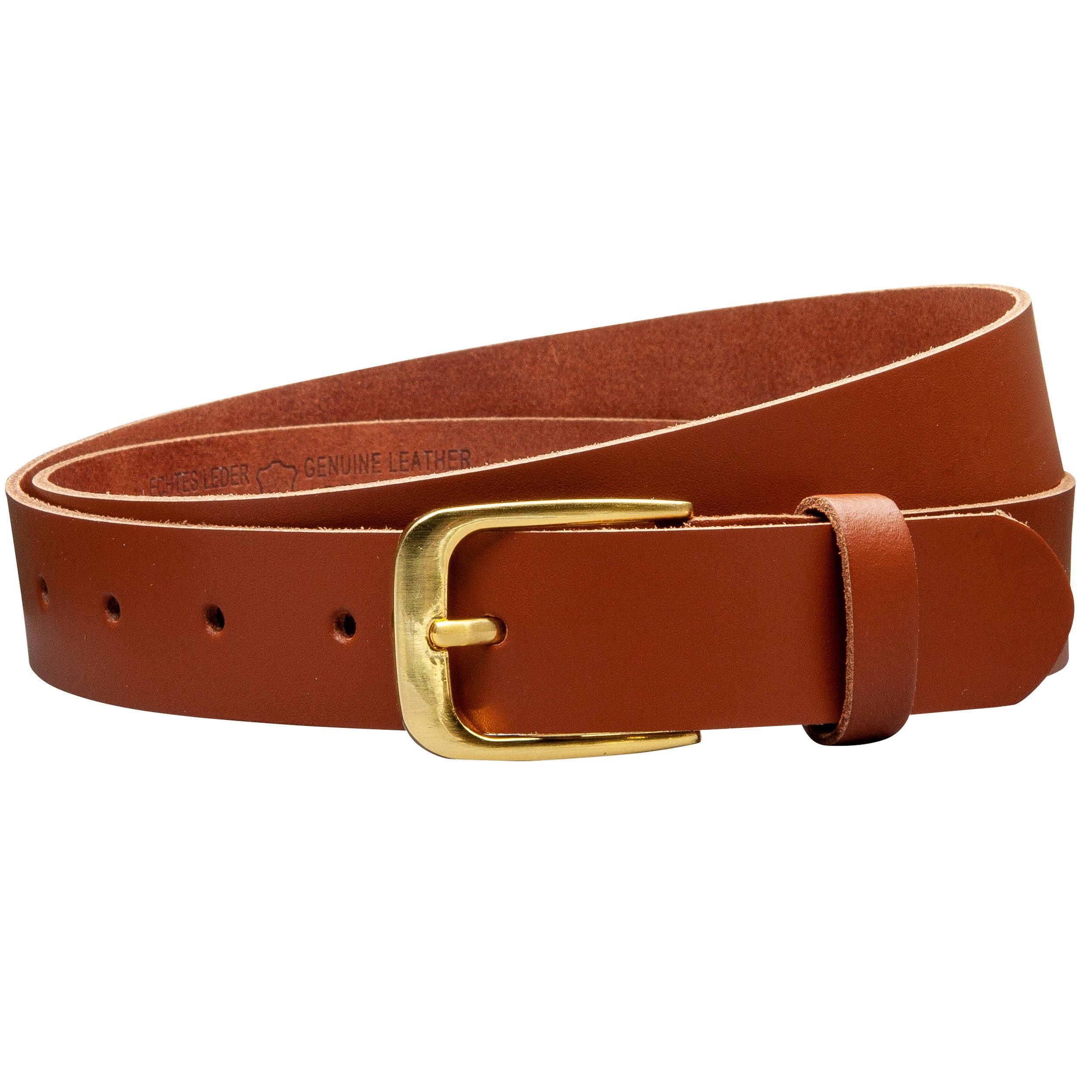 COLOGNEBELT Ledergürtel OM316-SL-Cognac MADE IN GERMANY, Cognac Kürzbar, 10 günstig online kaufen
