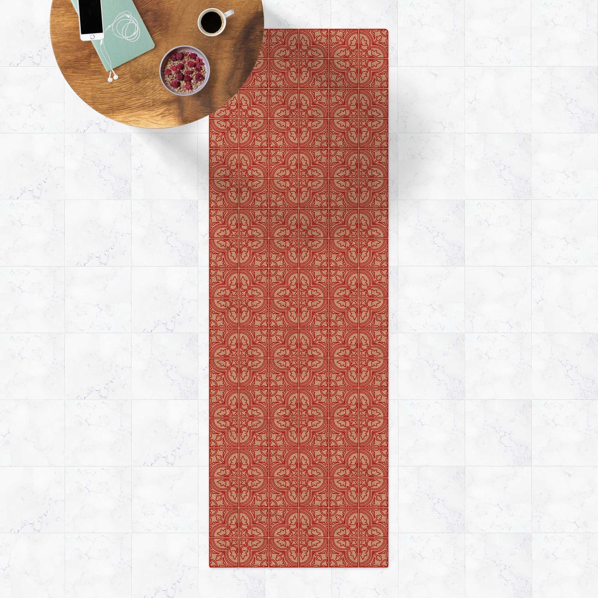 Bilderdepot24 Läufer Teppich Kork Flur Küche Fliesen Muster funktional modern funktional