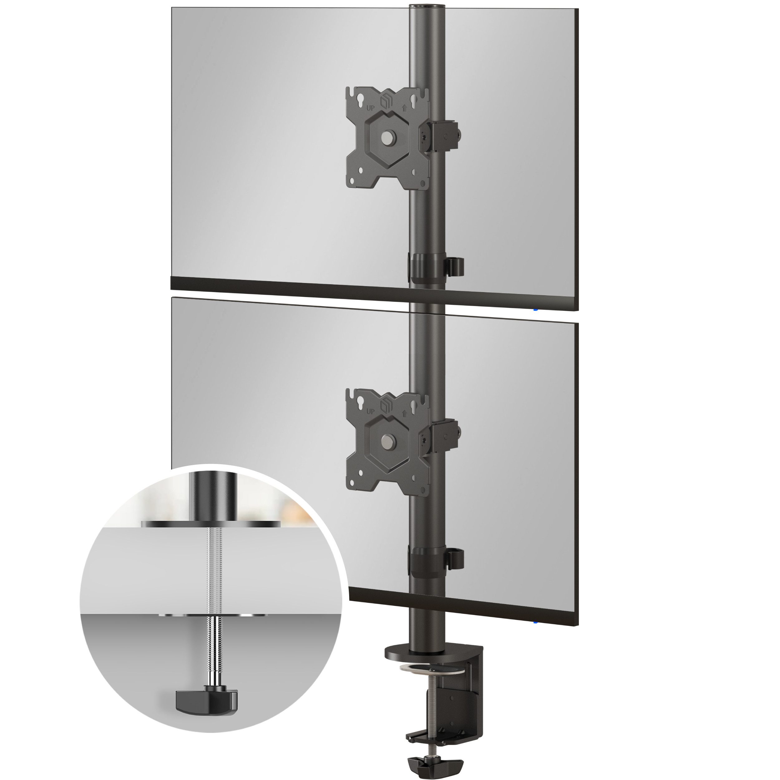 ONKRON Monitor-Halterung 13-32 Zoll, bis 8 kg, VESA 75x75-100x100, G50-B, (bis 34 Zoll, neigbar, schwenkbar, drehbar, Gasdruckfeder, Kabelmanagement)