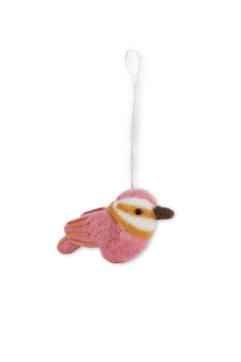 Gry & Sif Hängedekoration Filzanhänger Vogel - FINK - blau, hellgrün, rose