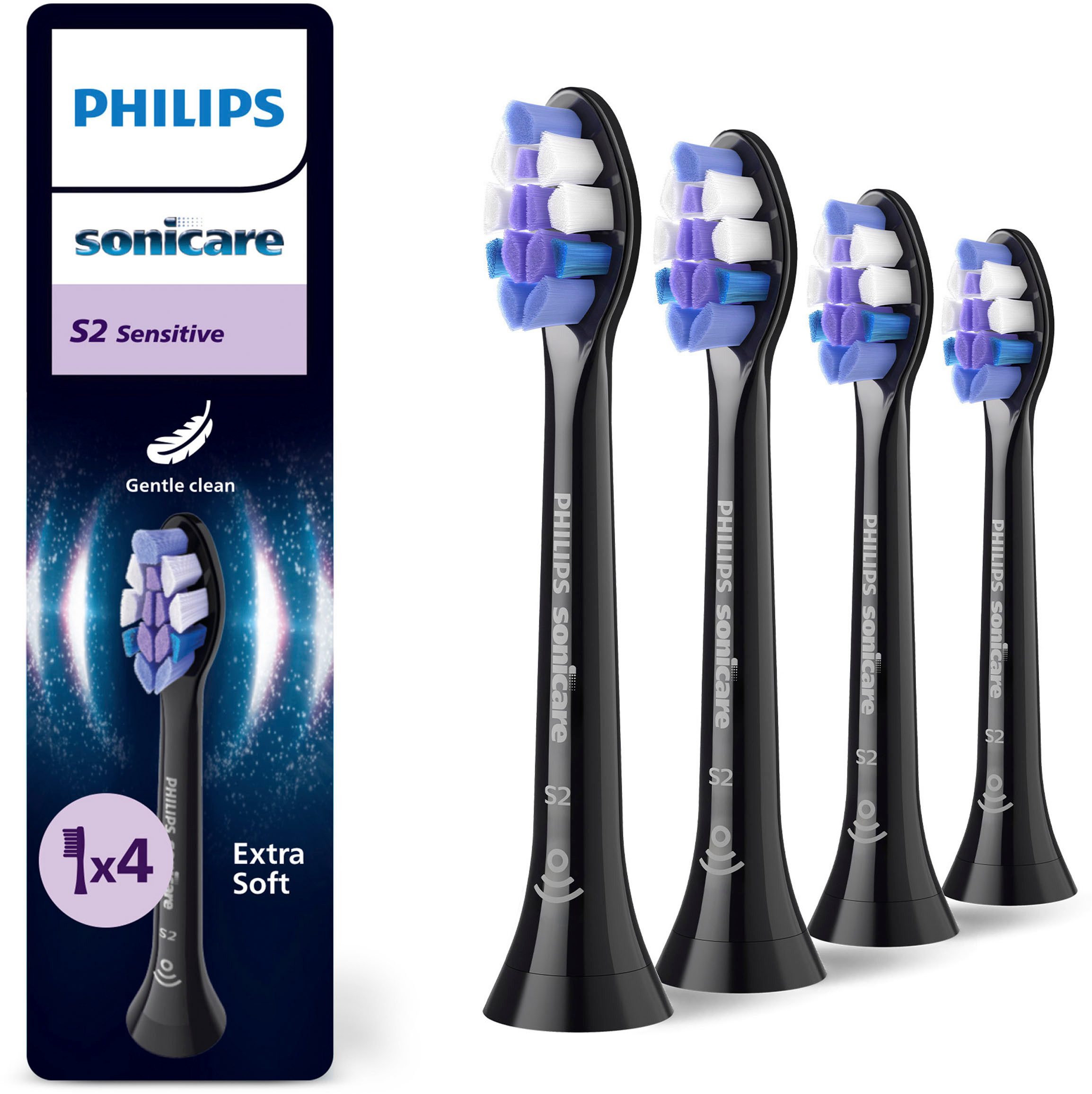 Philips Sonicare Aufsteckbürsten Sensitive, für sensible Zähne und Zahnfleisch, für jedes Sonicare Handstück