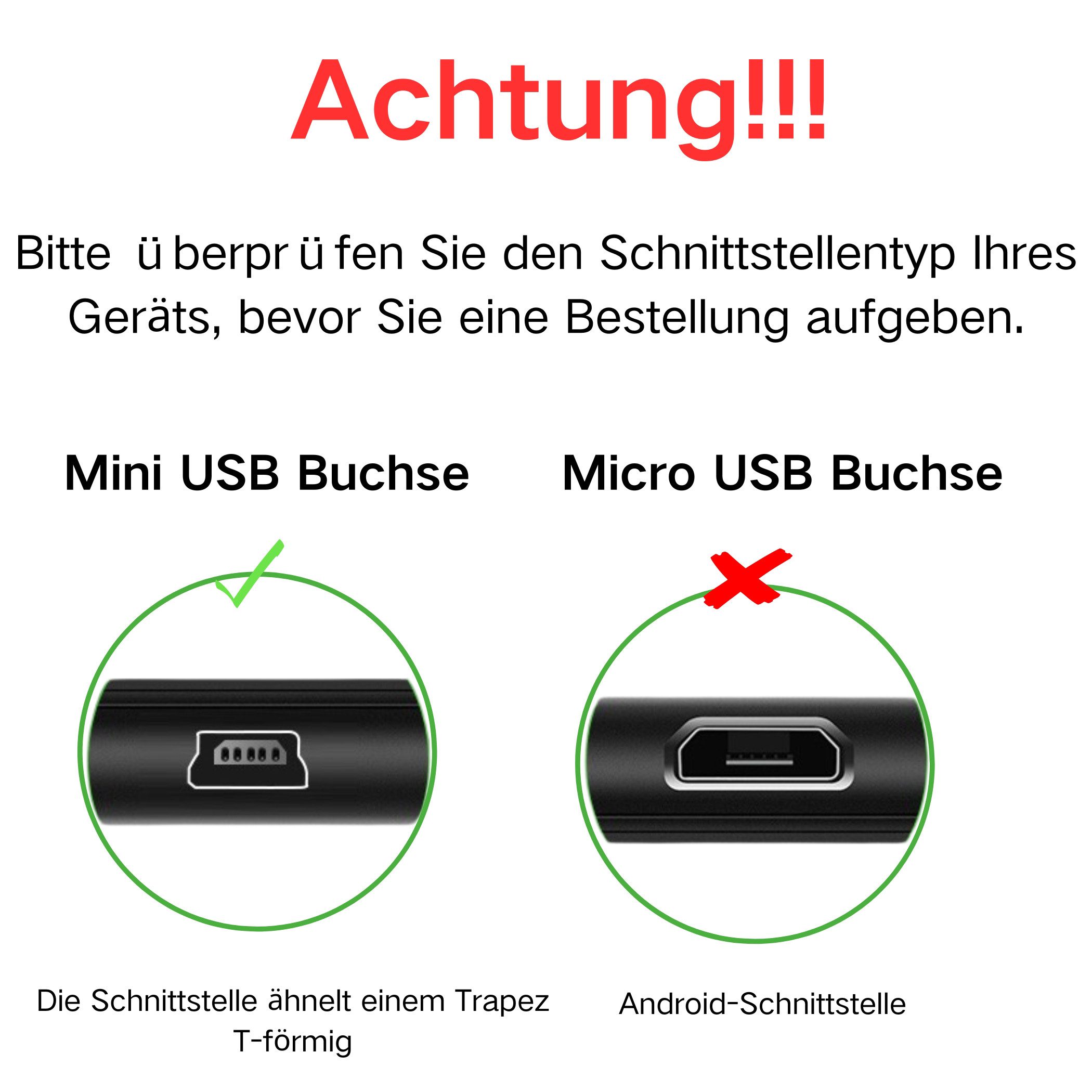 Bolwins C70 USB A auf mini USB Stecker USB Kabel Ladekabel für PC Laptop 100cm USB-Kabel, USB 2.0 Typ A Stecker, Mini-USB 5-Pin Stecker (100 cm), Plug & Play, f – Bild 3 von 5