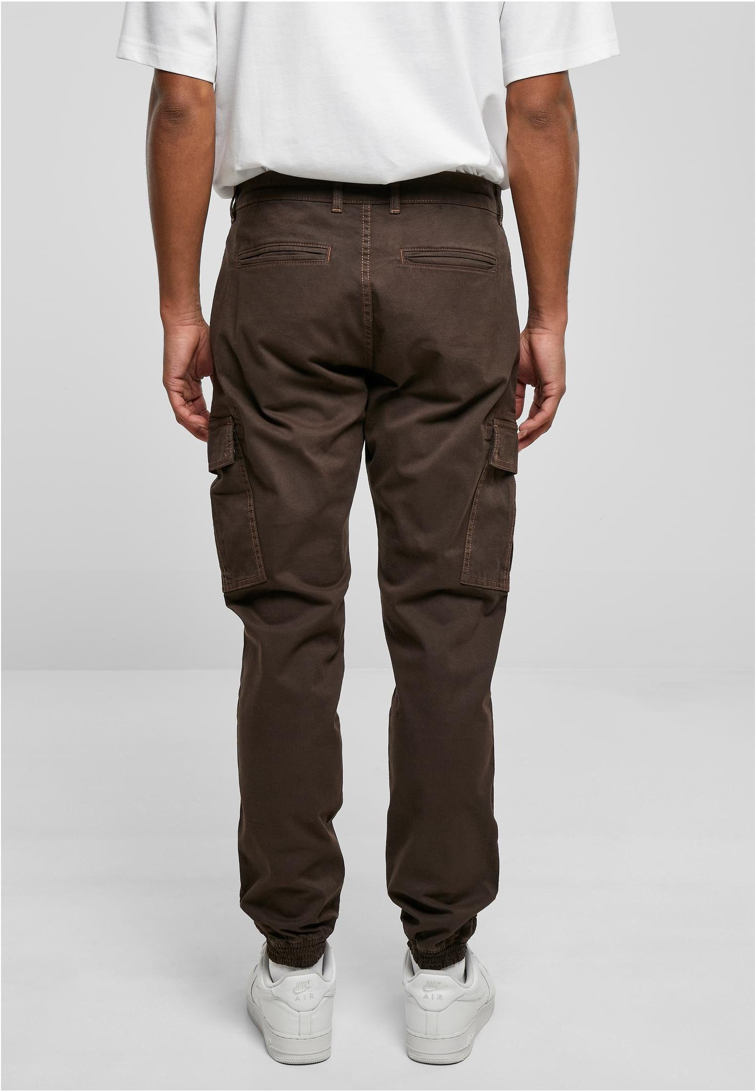 brown Herren URBAN Cargo Jogging Washed Pants CLASSICS (1-tlg) Cargohose Twill