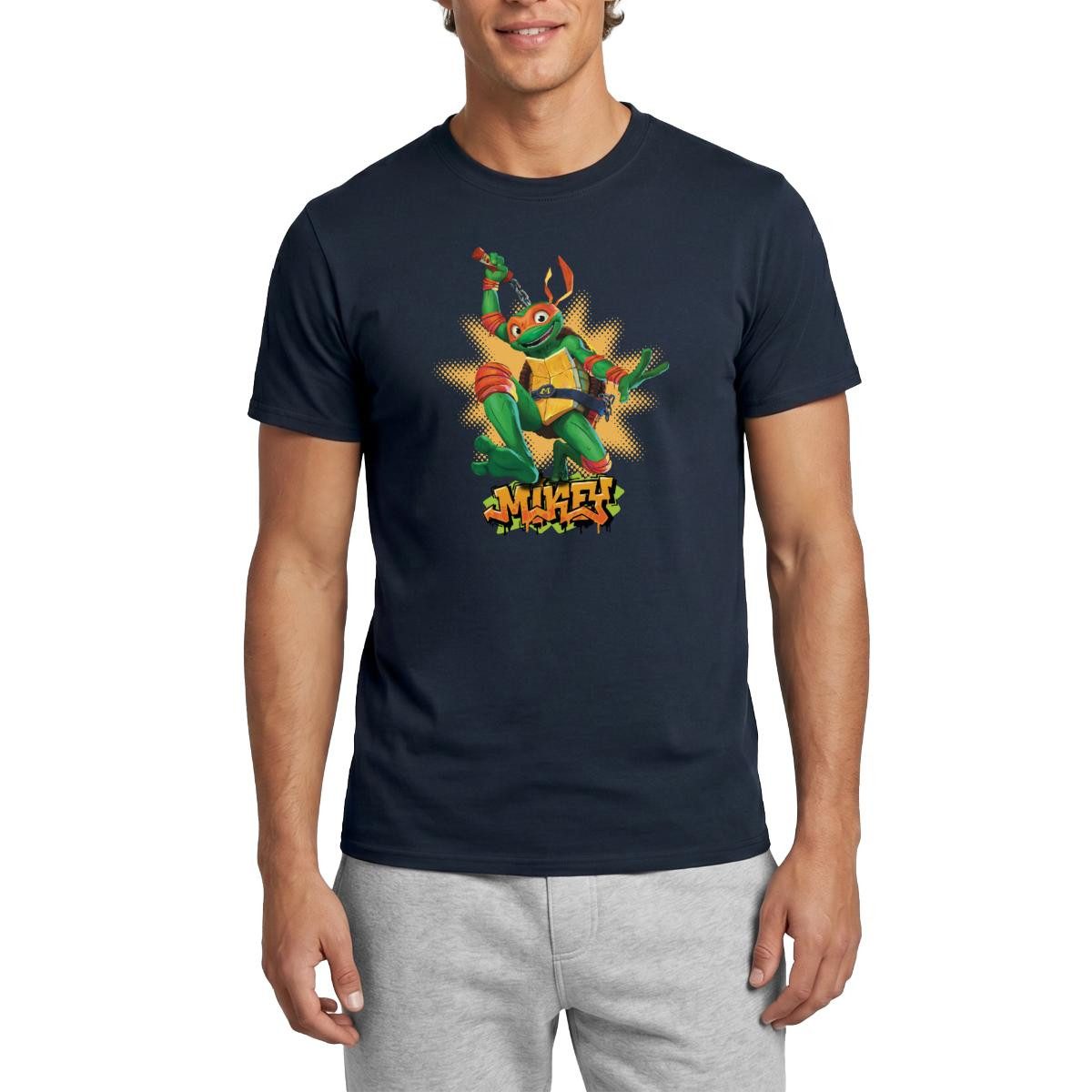 T-Shirt TMNT Mutant Mayhem Turtle Mikey Männer T-Shirt