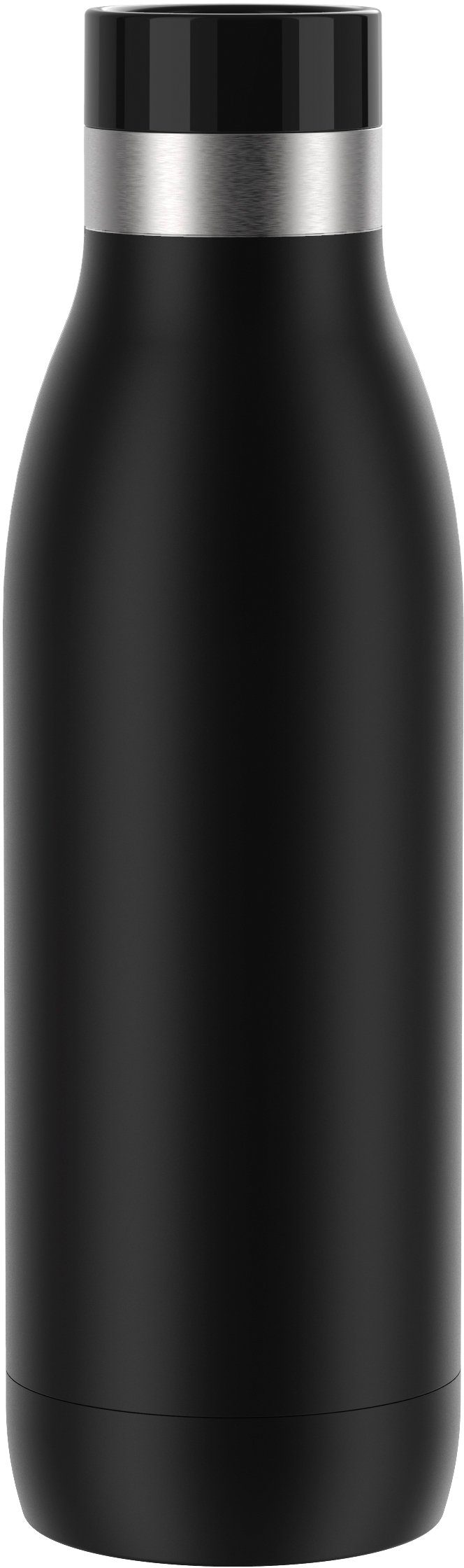 Trinkflasche Bludrop warm/24h kühl, Quick-Press Deckel, Emsa schwarz Edelstahl, spülmaschinenfest 12h Color,