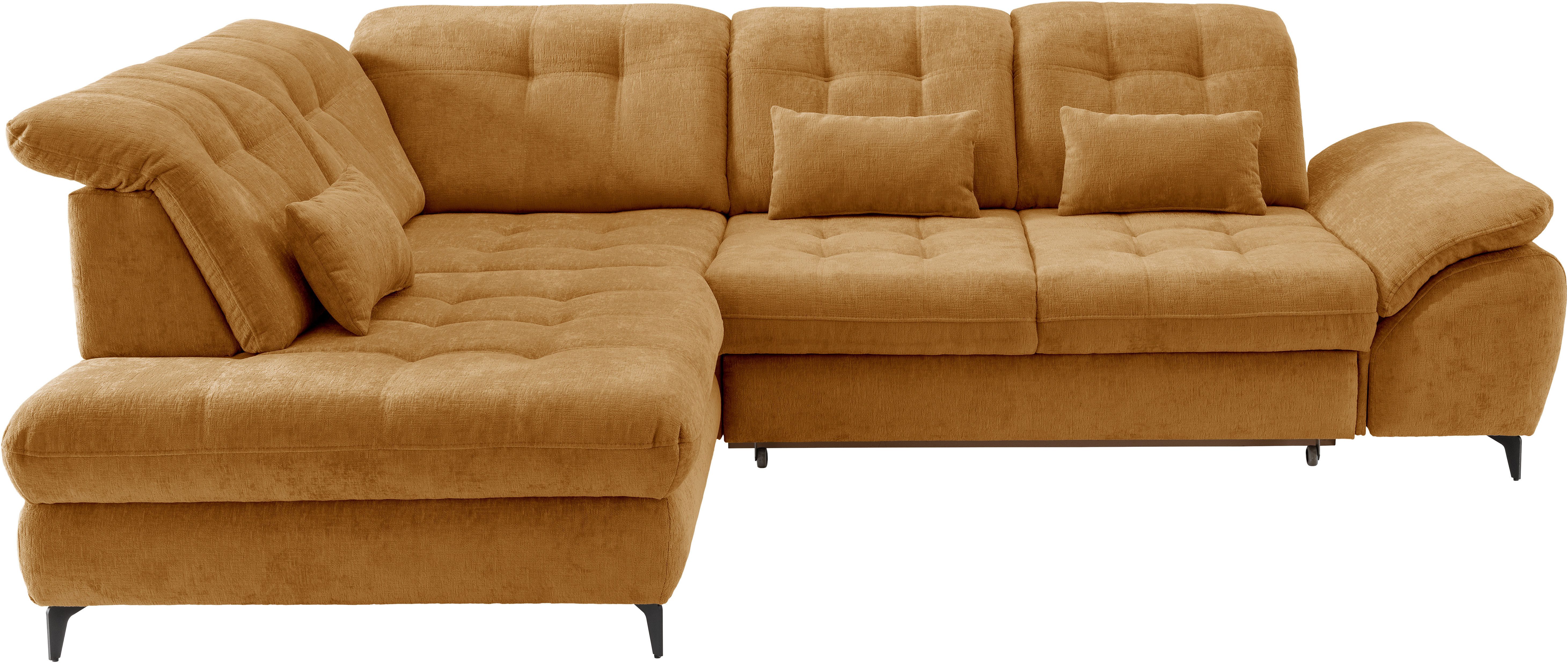 Home affaire Ecksofa Lazio modern und bequem, schmale Armlehnen, tolle Detailverarbeitung, 2 Teile