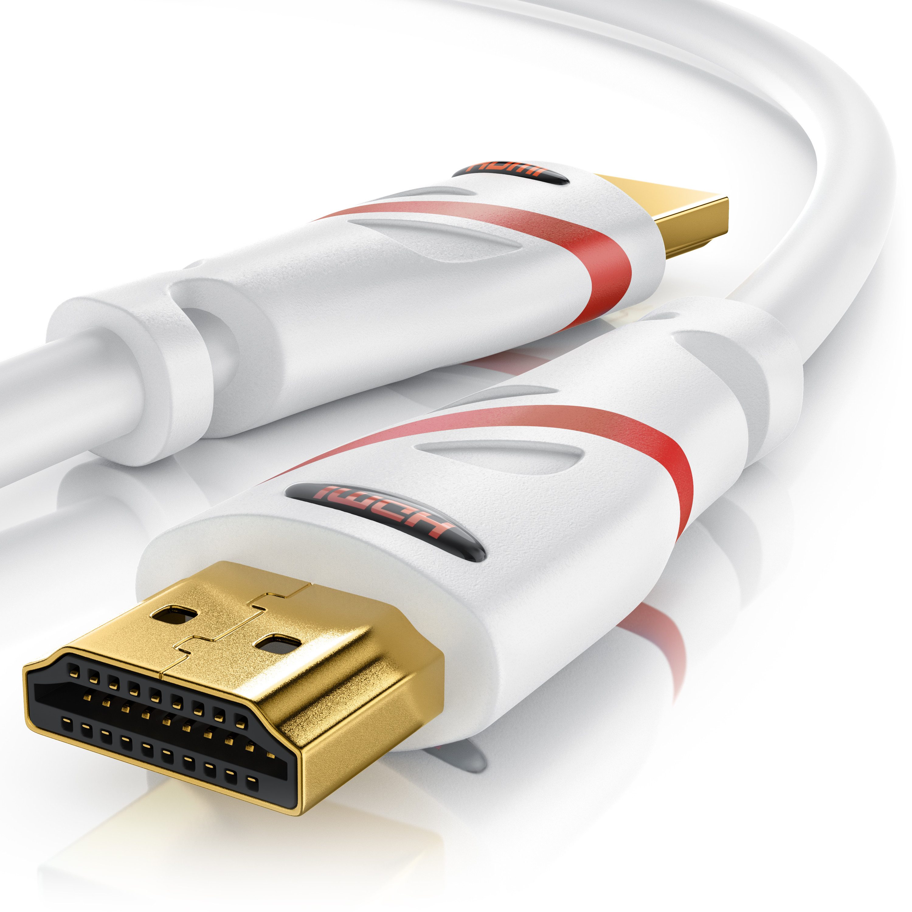 CSL 4K Ultra HD, UHD, Full HD, 3D, ARC, High Speed mit Ethernet - 0,25m HDMI-Kabel, 2.0b, HDMI Typ A (25 cm), CEC, HDCP, 3-fach geschirmt, für TV, PC, Konsole, Streaming und Gaming