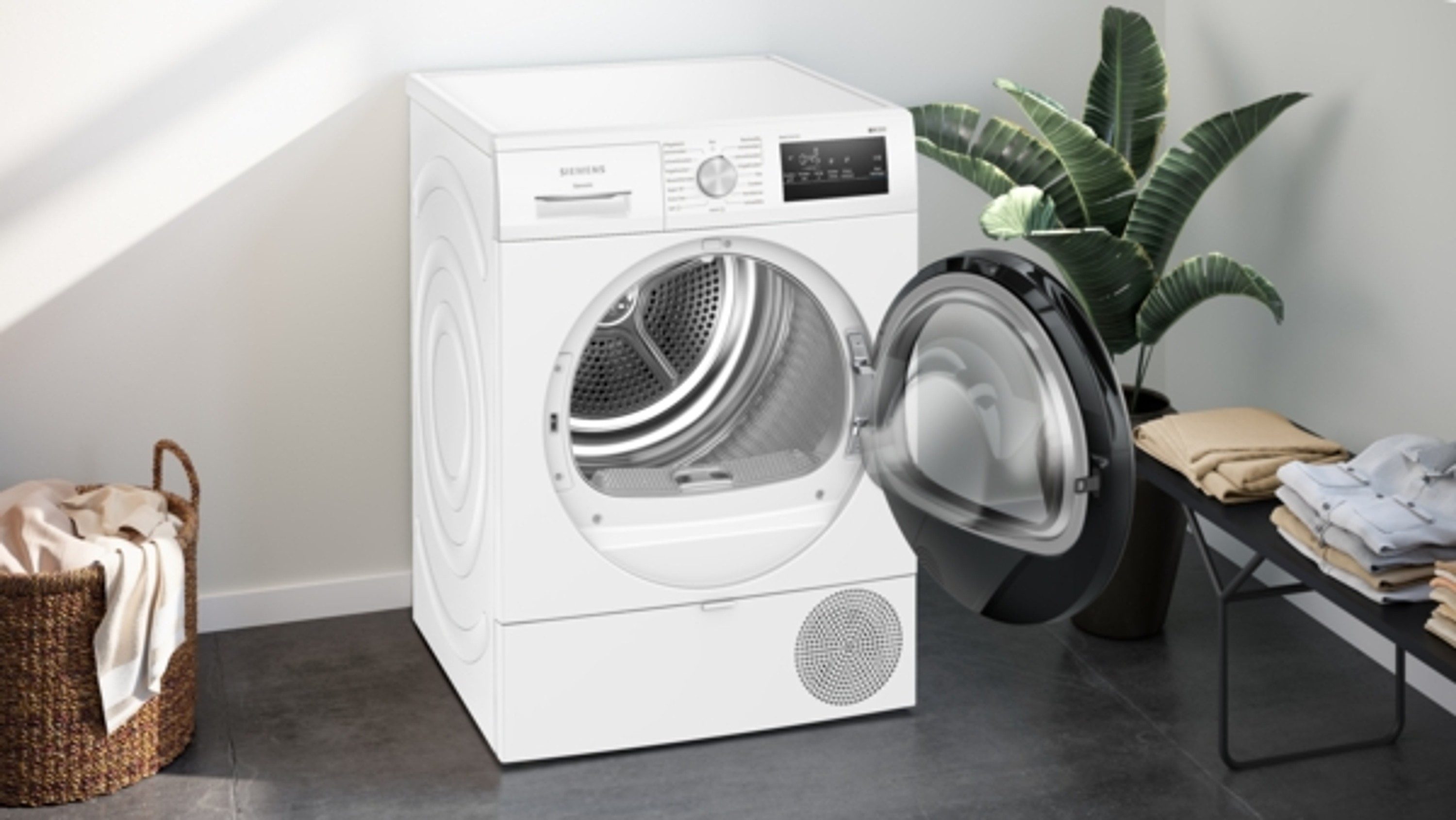 SIEMENS Wärmepumpentrockner iQ300 WT45HVG4, effiziente Trocknung, super40'-Programm, autoDry