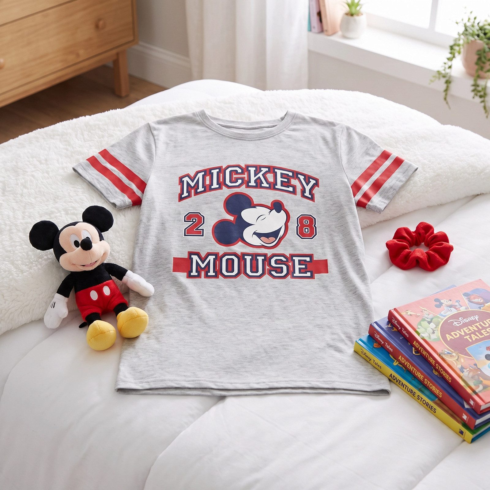 Disney Schlafanzug Disney Mickey Maus Damen kurzarm Schlafshirt Nachthemd XS-M Gr. Xs bis M