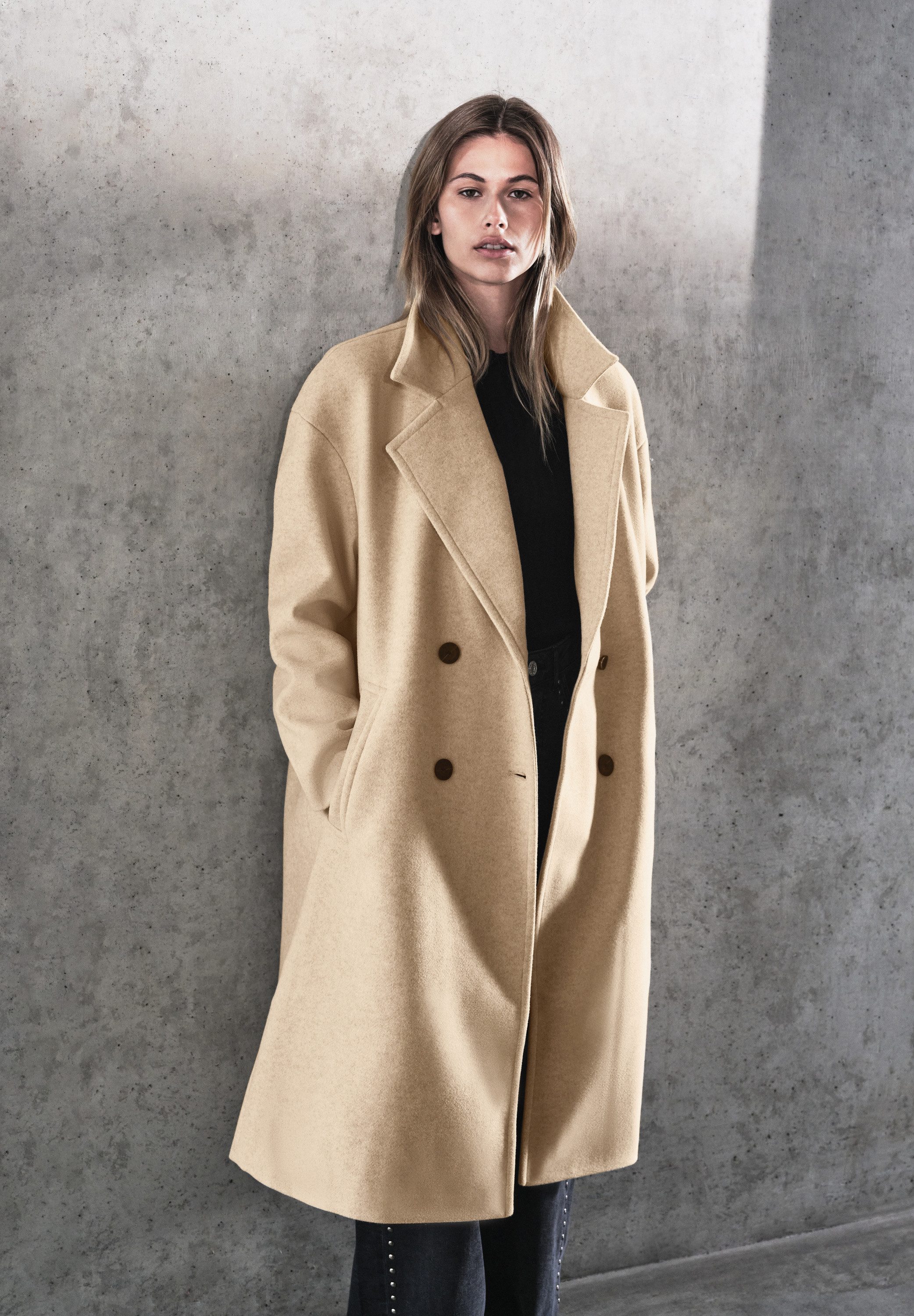 STREET ONE STUDIO Langmantel aus softem Materialmix