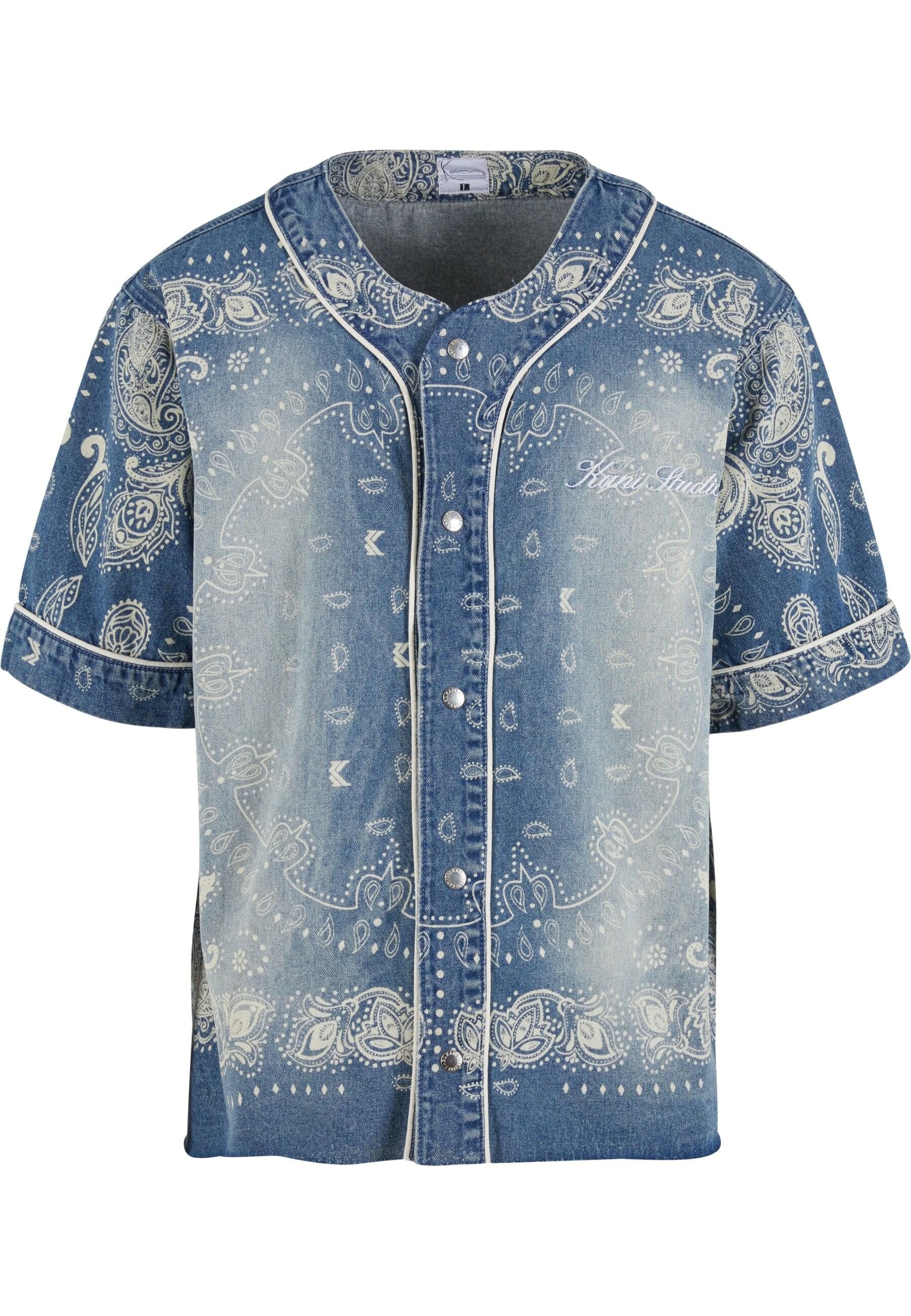 Karl Kani Langarmhemd Karl Kani Kani Paisley Denim Baseball Shirt (1-tlg)