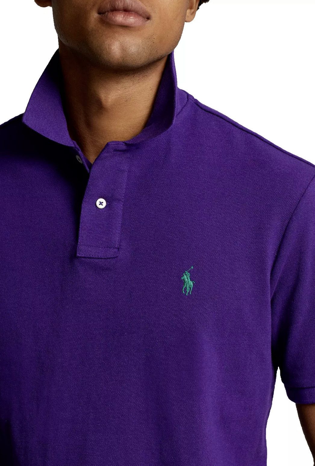 Polo Ralph Lauren Poloshirt Polohemd Classic Fit Hemd Genähter Saum/Kante - Bündchen aus Rippenstrick - Seitenschlitze