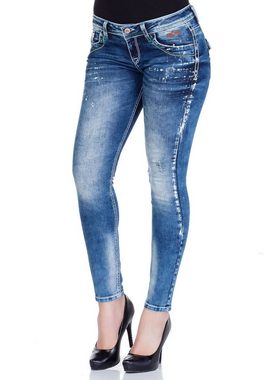 Cipo & Baxx Slim-fit-Jeans mit Used-Elementen und Slim-Fit