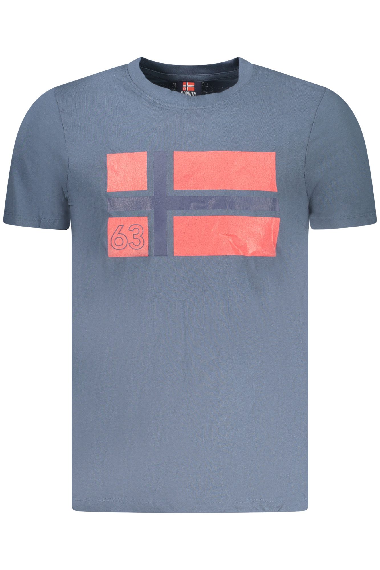 NORWAY 1963 T-Shirt Herren Kurzarm T-Shirt Blau mit Druck und Rundhals