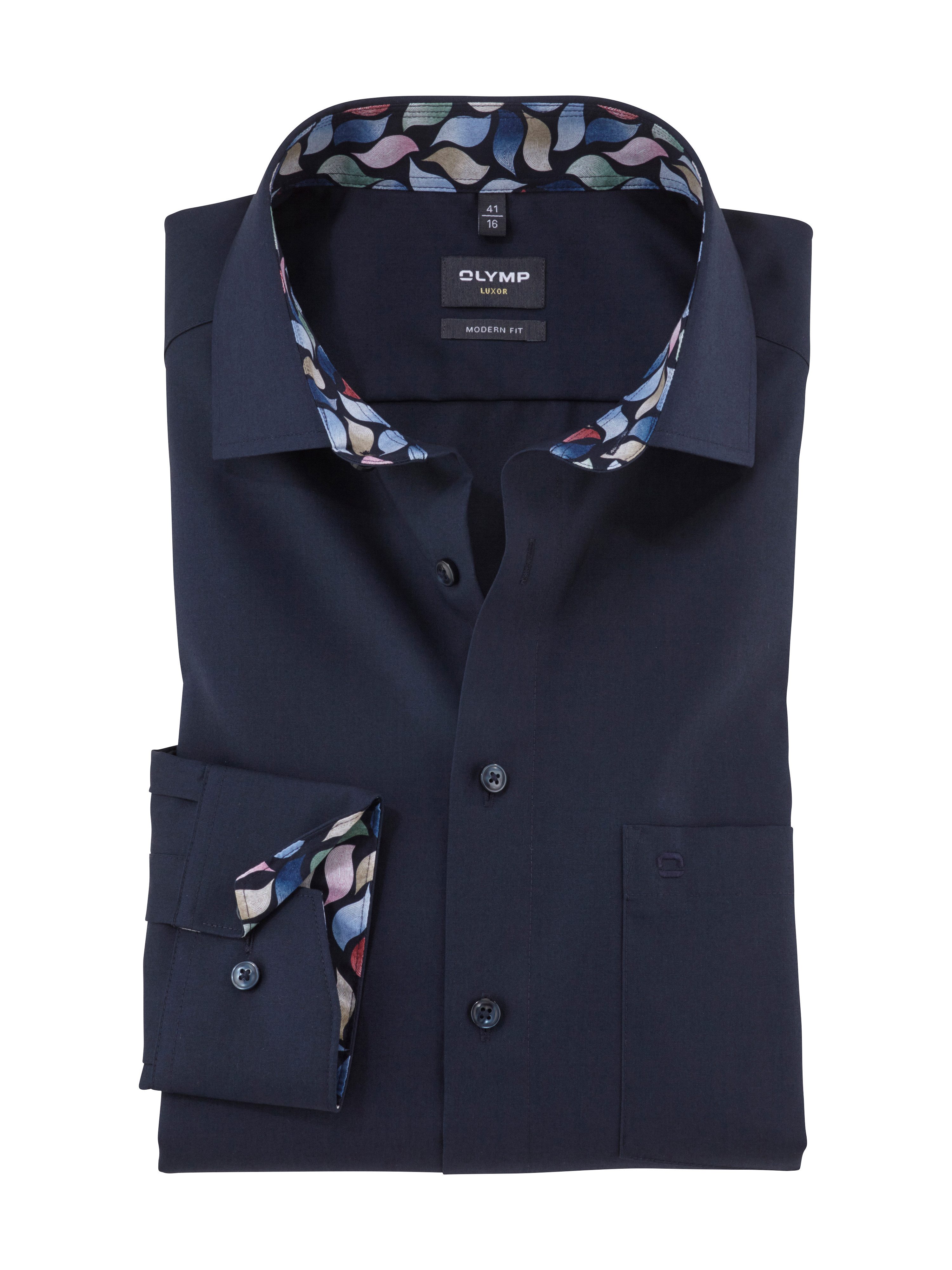 OLYMP Businesshemd Luxor modern fit kontrastfarbene Details an Kragen- Mans günstig online kaufen