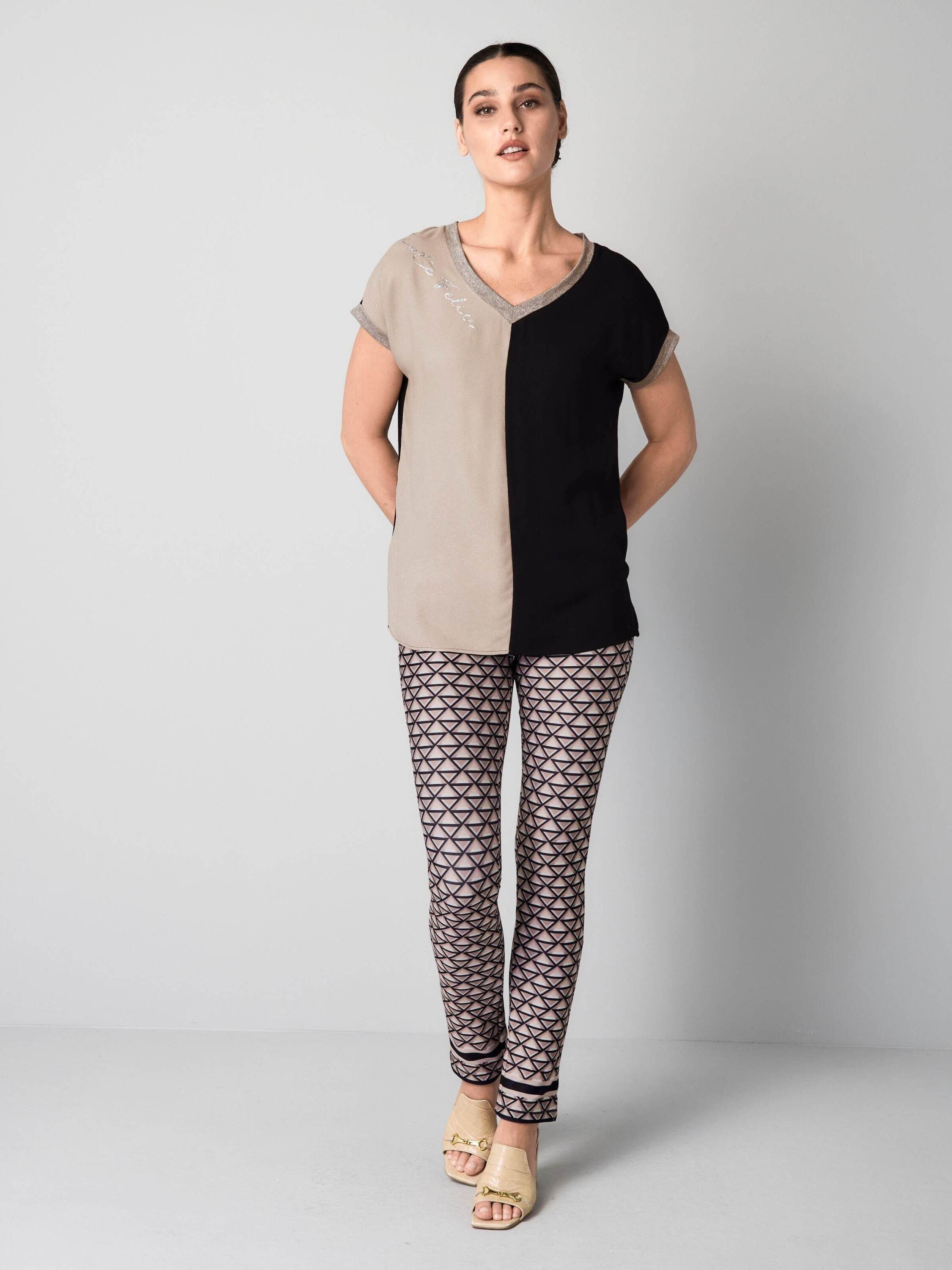 Alba Moda Print-Shirt Shirt im Materialmix