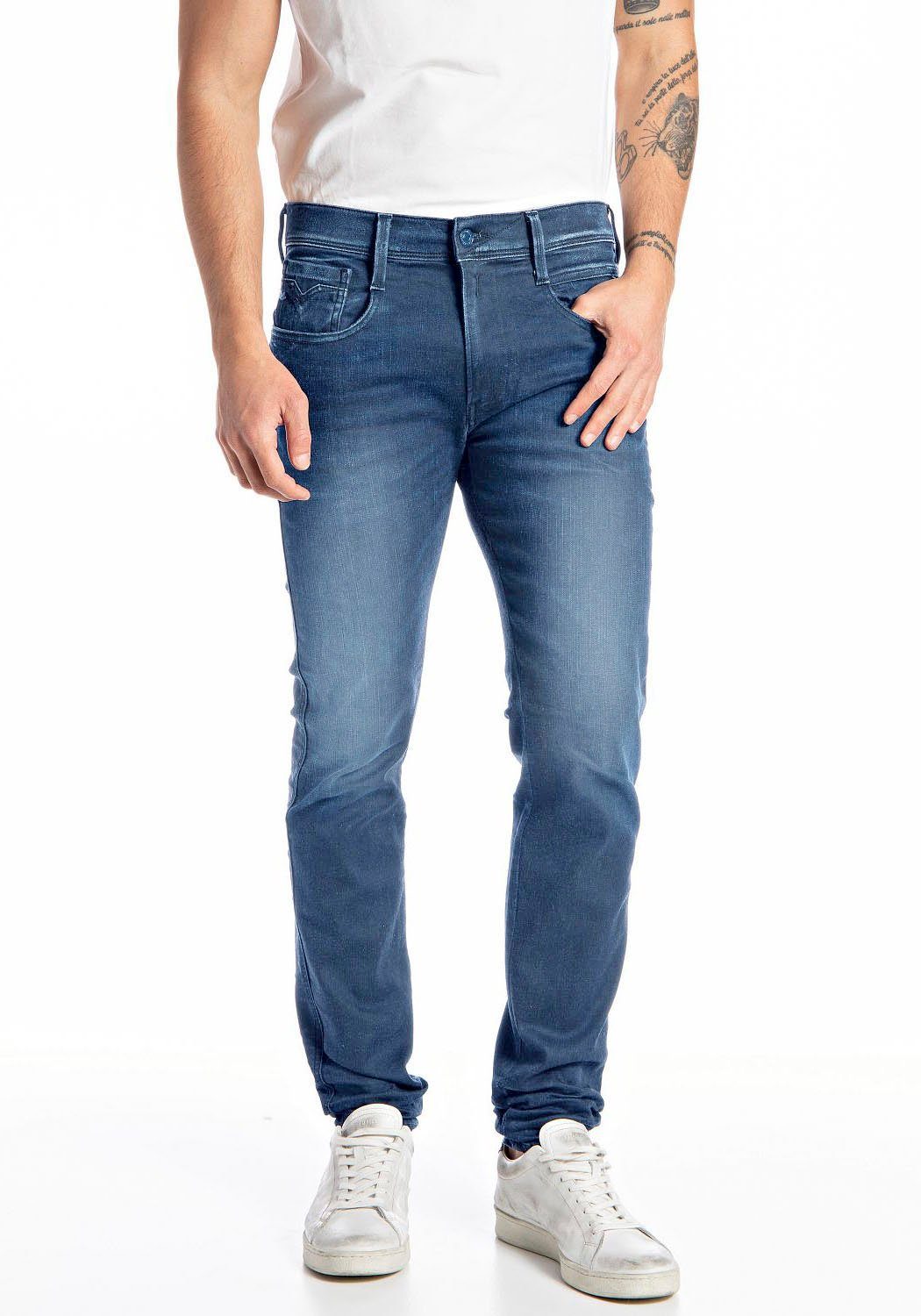 Slim-fit-Jeans medium Replay blue ANBASS