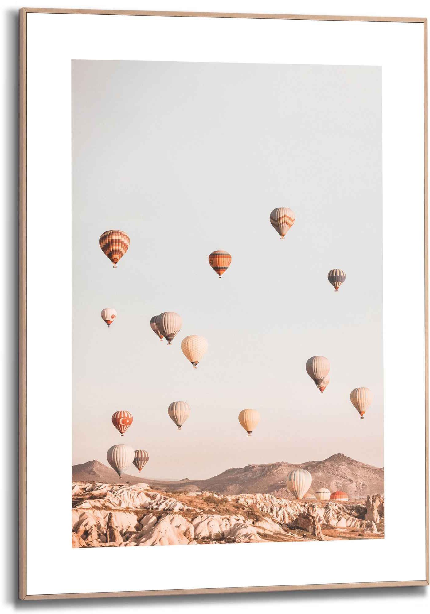 Reinders! Bild Gerahmtes Bild Heißluftballon Ballonfahrt - Kappadokien - Freiheit, Heißluftballon (1 St)