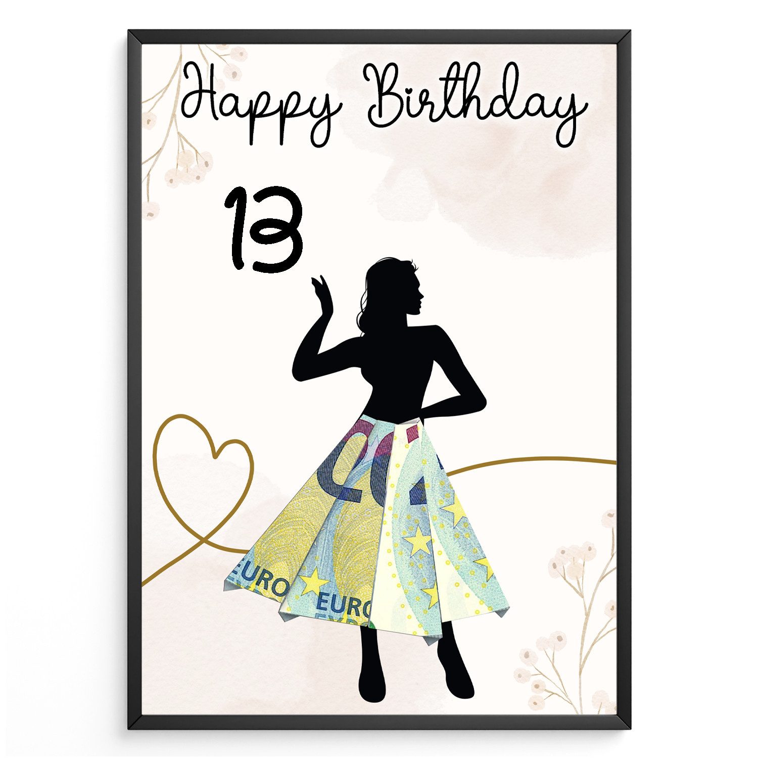 Tigerlino Poster Geldgeschenk Geburtstag Frauen Freundin günstig online kaufen