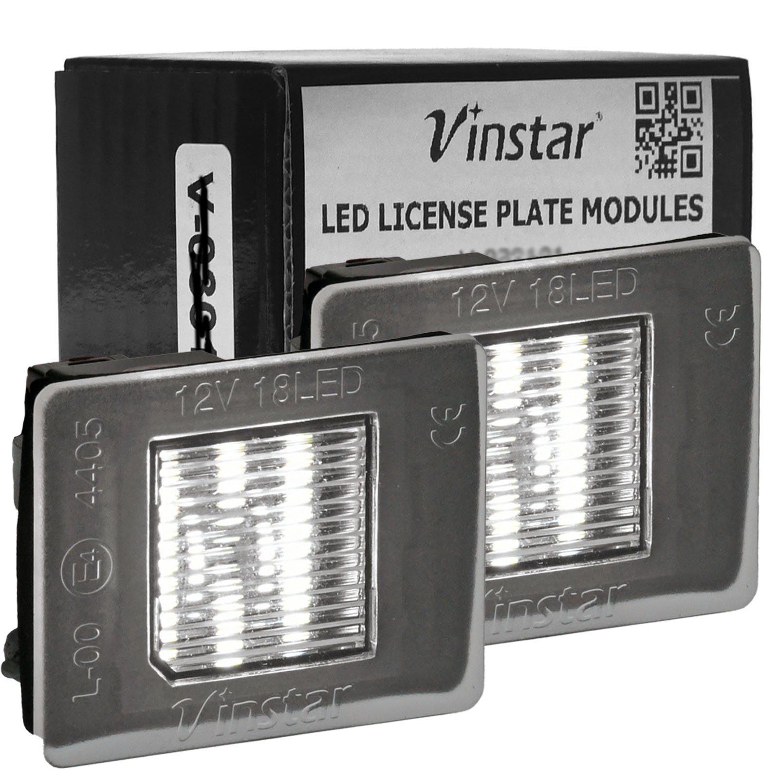 Vinstar KFZ-Ersatzleuchte LED Kennzeichenbeleuchtung E-geprüft für Mercedes-Benz, kompatibel mit: Mercedes-Benz W176 X166 W156 R172 W166 W477