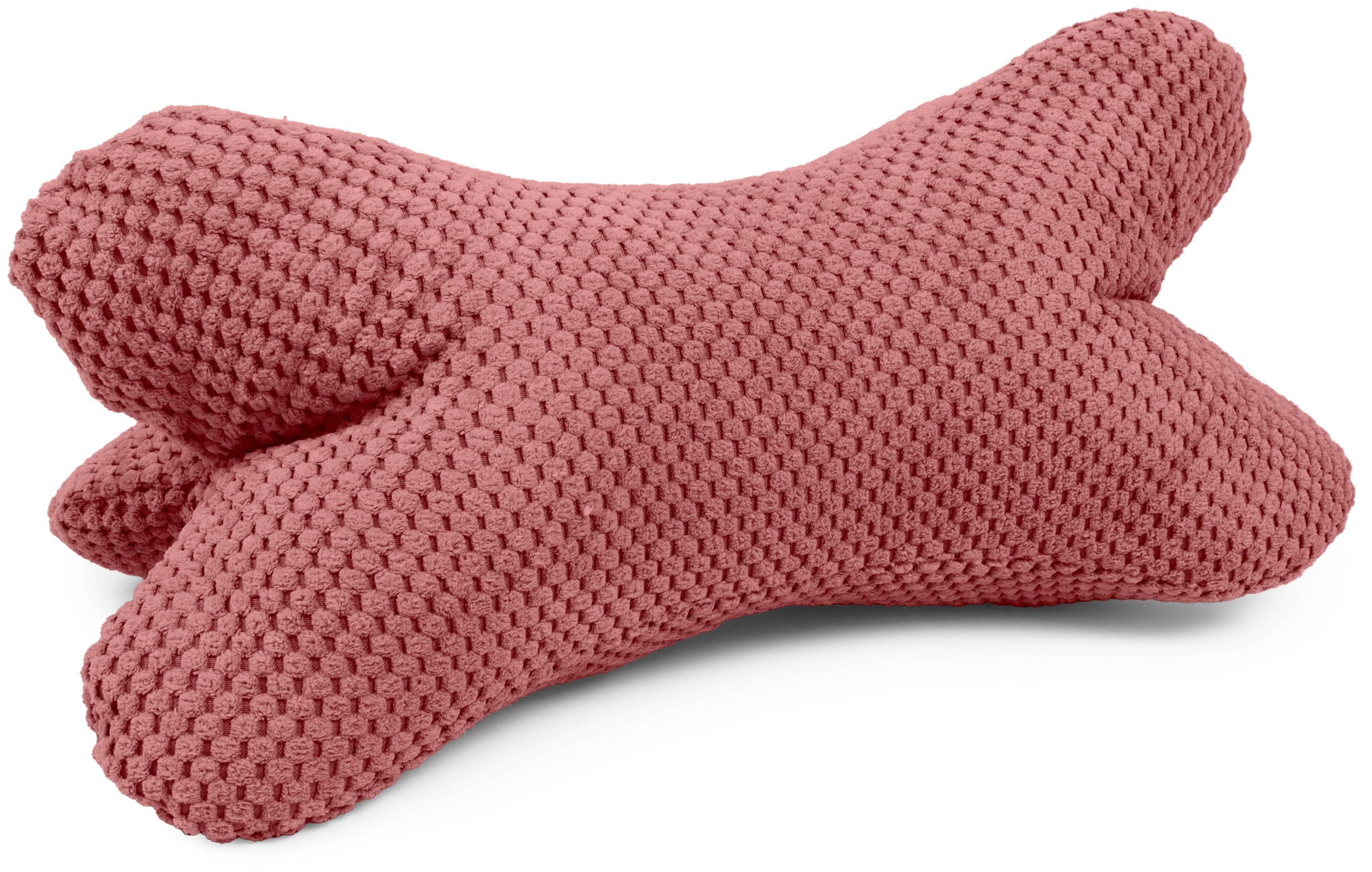 Amilian Nackenkissen - Knochenkissen - Leseknochen ca. 44x22 cm - Lesekissen, Leseknochen für Erwachsene, Buch- und Tabletstütze - Nackenrolle, Bücherknochen - Lesekissen für Bett und Sofa