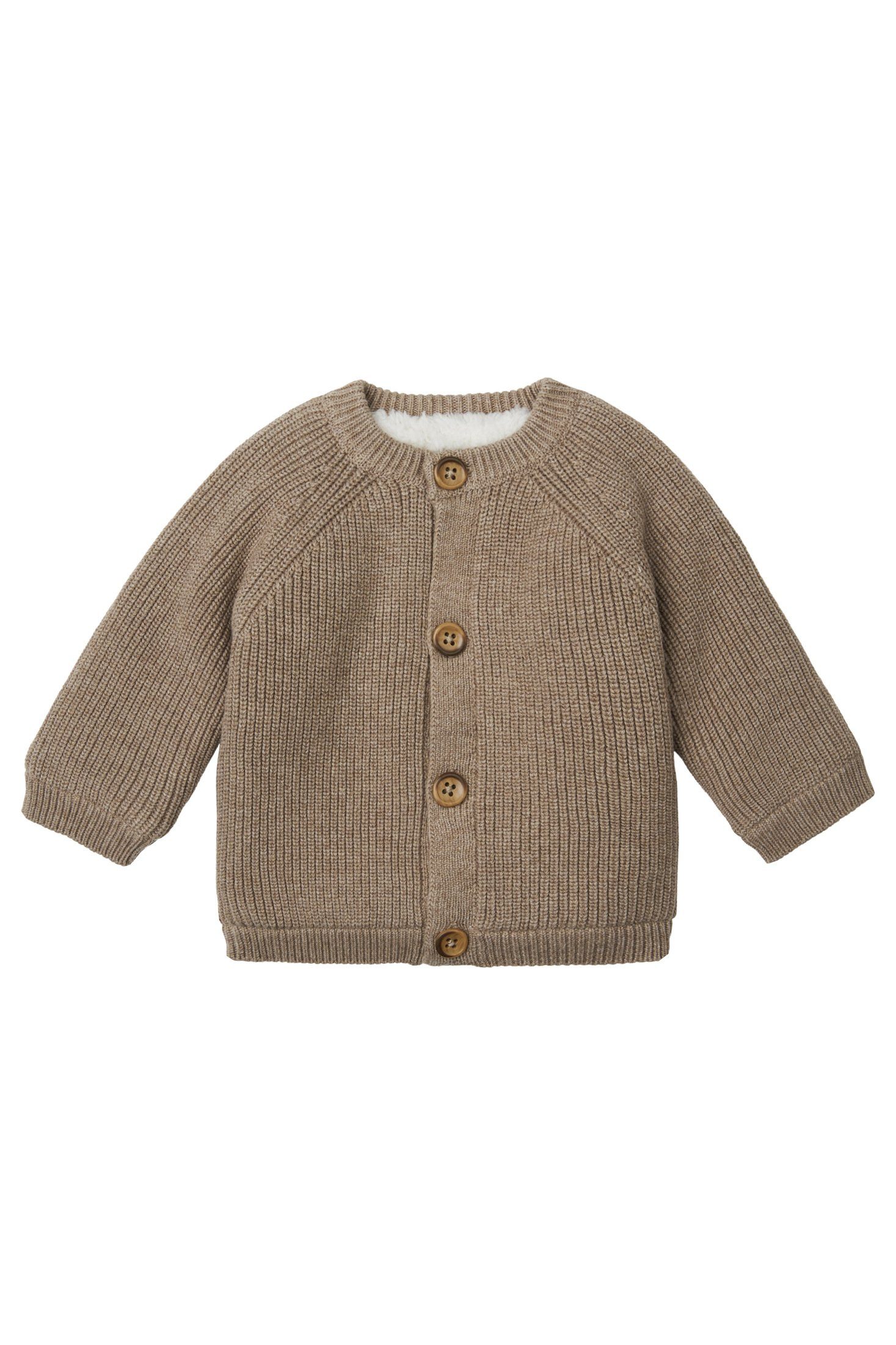 Noppies Cardigan Noppies Strickjacke Nevers Taupe (1-tlg) Melange