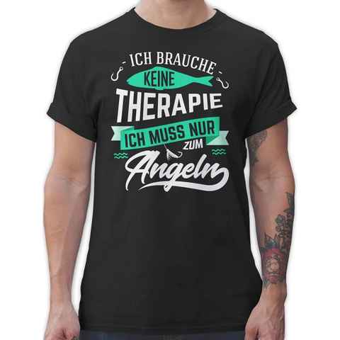 Shirtracer T-Shirt Ich brauche keine Therapie Angeln Angler Geschenke