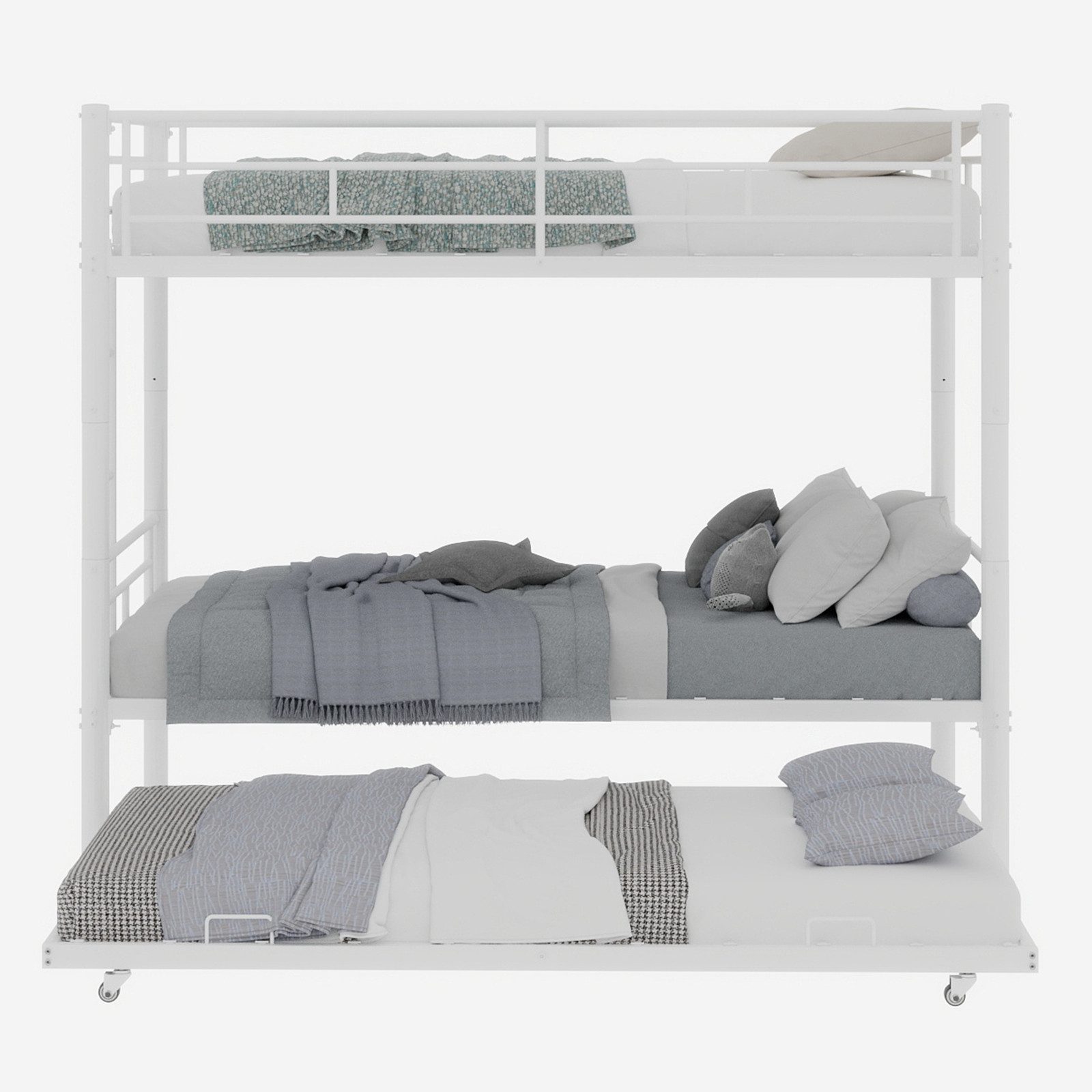 ANYSUN Etagenbett Stockbett, 2 Farben (Set, Bett), 3 Liegeflachen mit Leiter