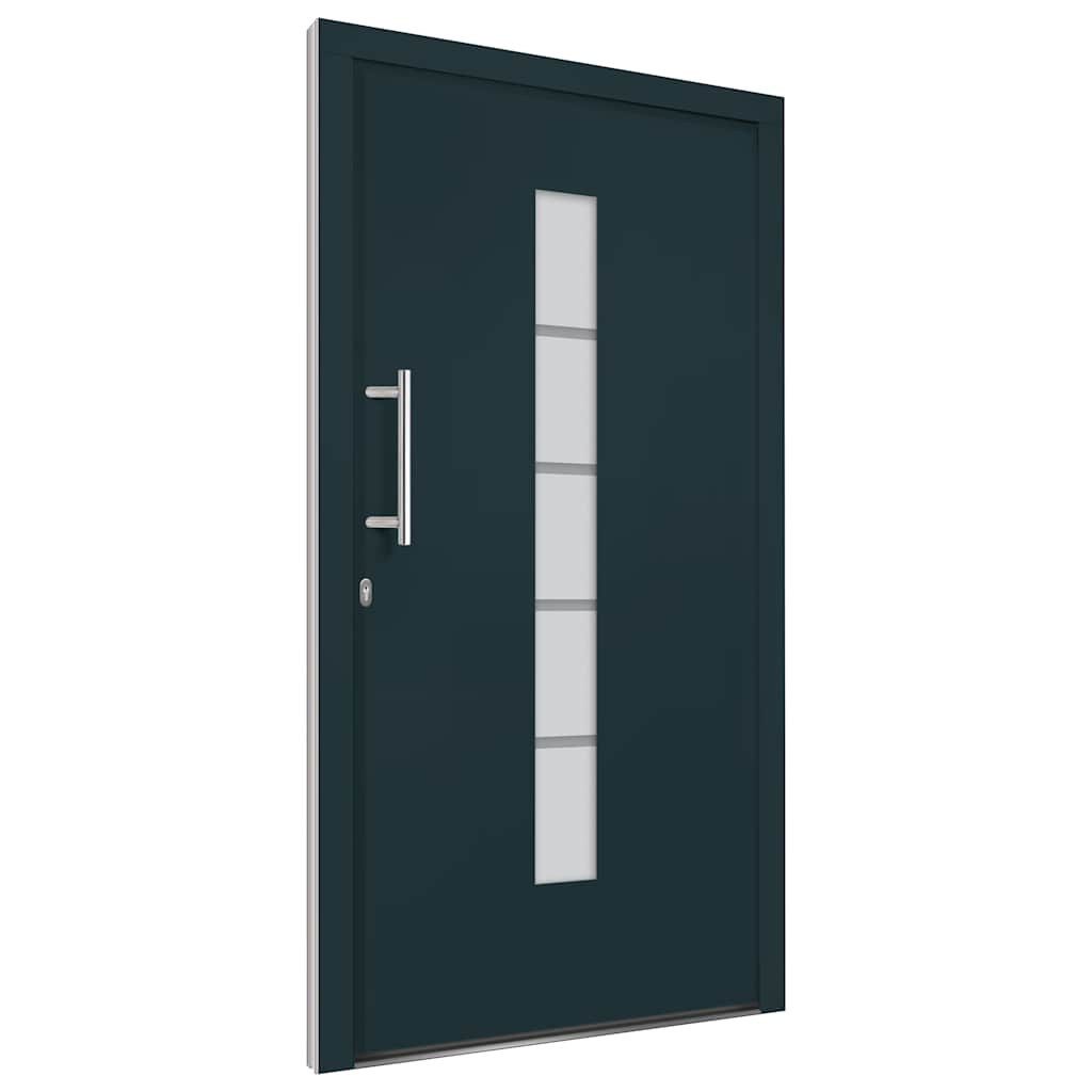 vidaXL Haustür Haustür Aluminium und PVC Anthrazit 100x200 cm (1-St)
