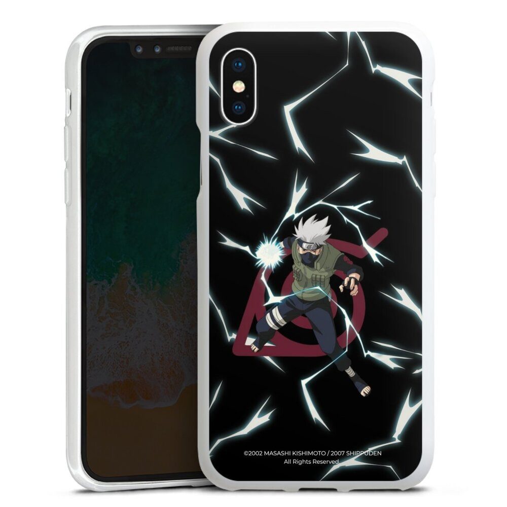 DeinDesign Handyhülle Kakashi Naruto Shippuden Offizielles Lizenzprodukt Kakashi Raikiri, Apple iPhone X Silikon Hülle Bumper Case Handy Schutzhülle