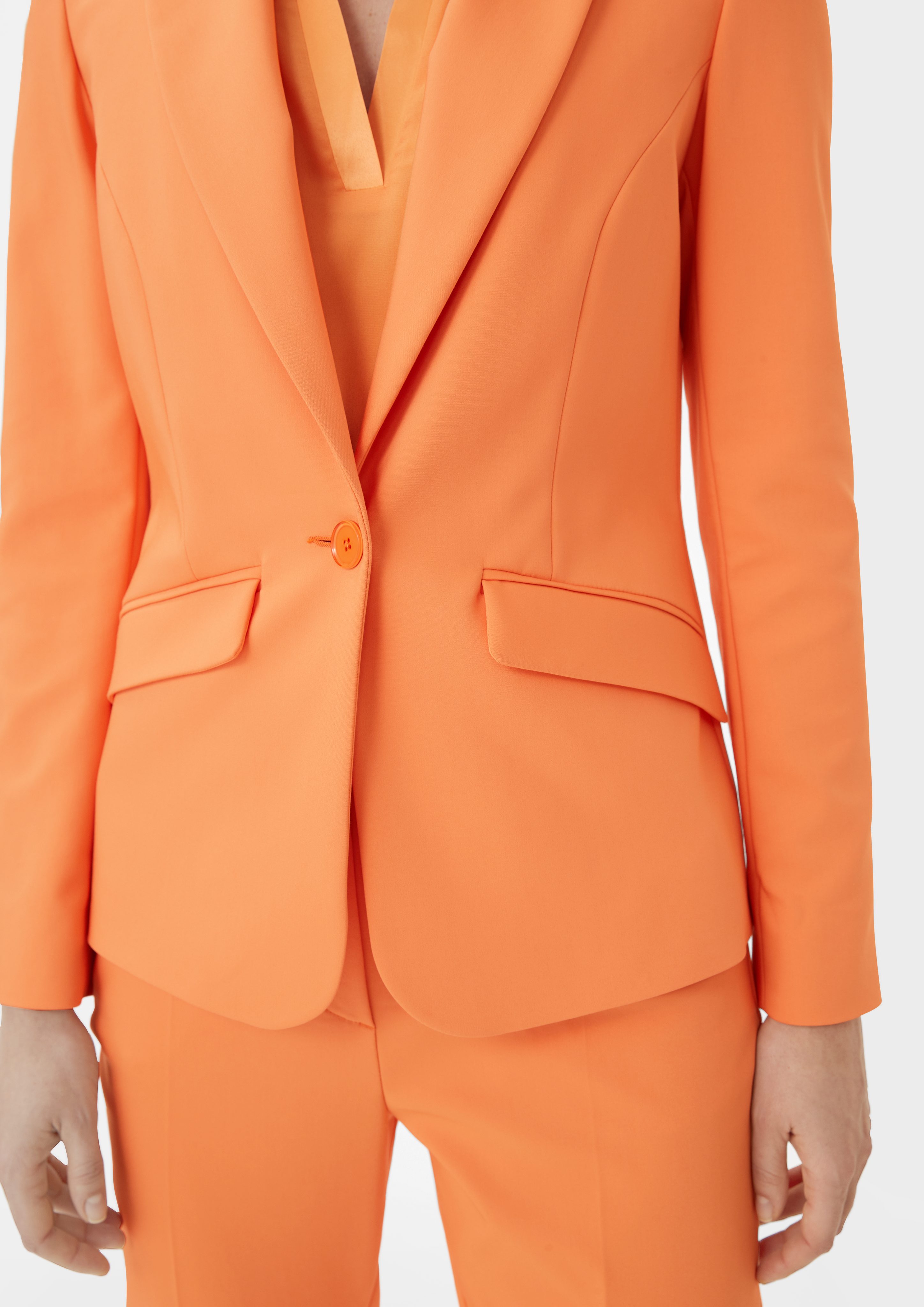Comma Blusenblazer Blazer aus Baumwollmix Logo günstig online kaufen