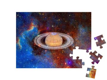 puzzleYOU Puzzle Der Planet Saturn im Weltall, 48 Puzzleteile, puzzleYOU-Kollektionen