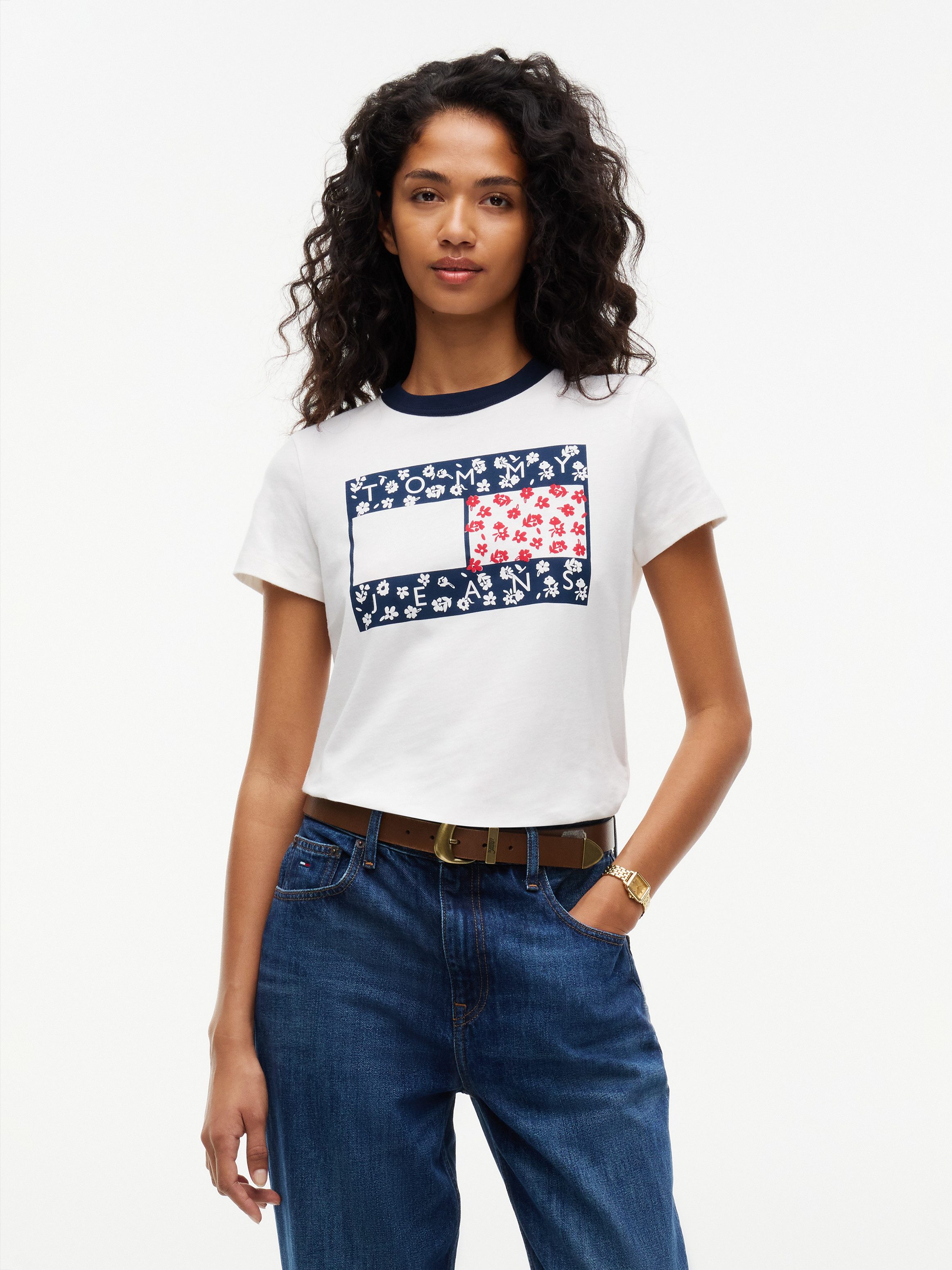 Tommy Jeans Rundhalsshirt TJW REG NOLVETY RINGER Baumwolle