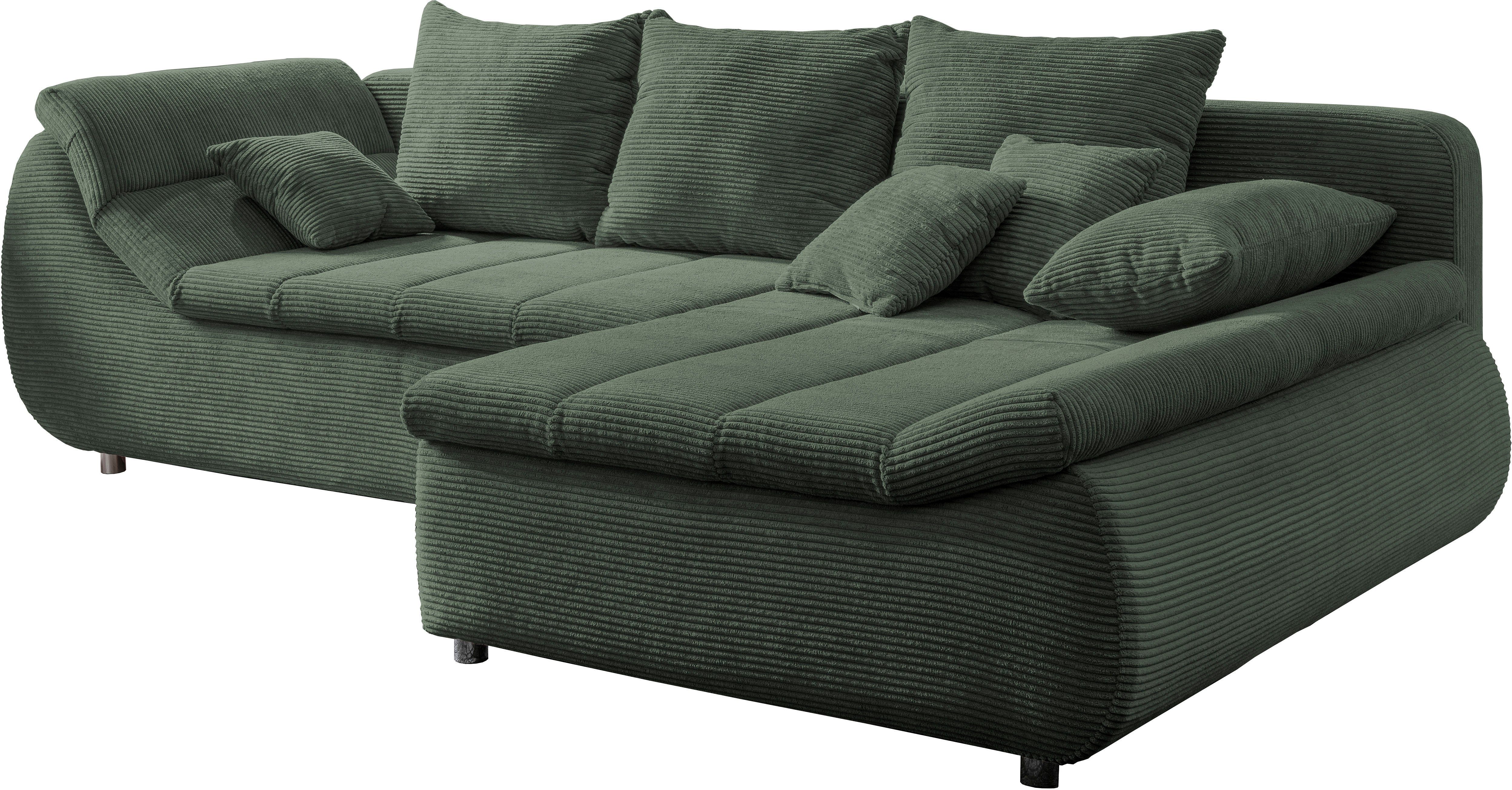Home affaire Ecksofa Imola, bequem, aktuelle Steppung im Sitz, L-Form, Breite 270cm, wahlweise mit Bettfunktion