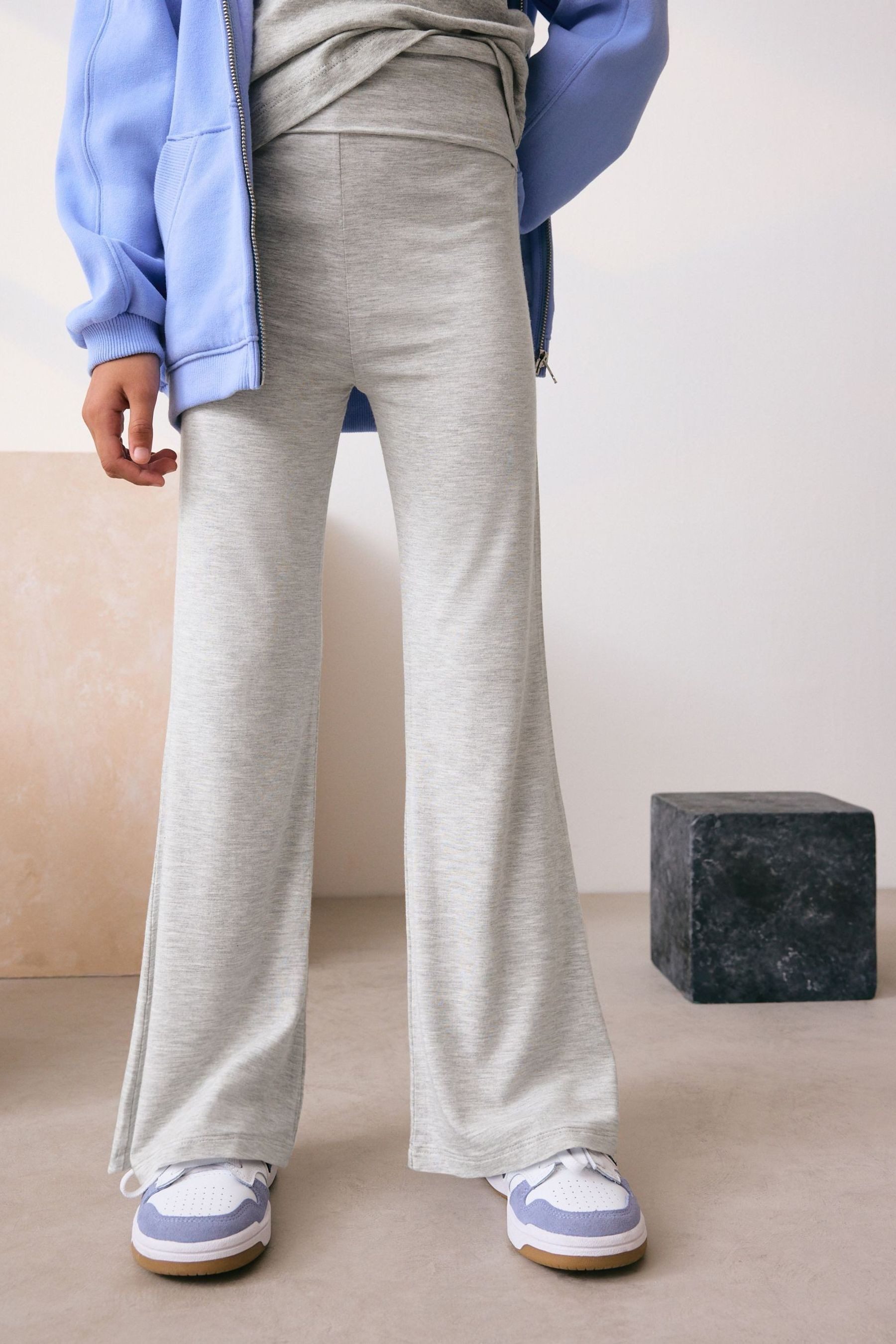 Leggings Viskose-Leggings mit ausgestelltem Bein